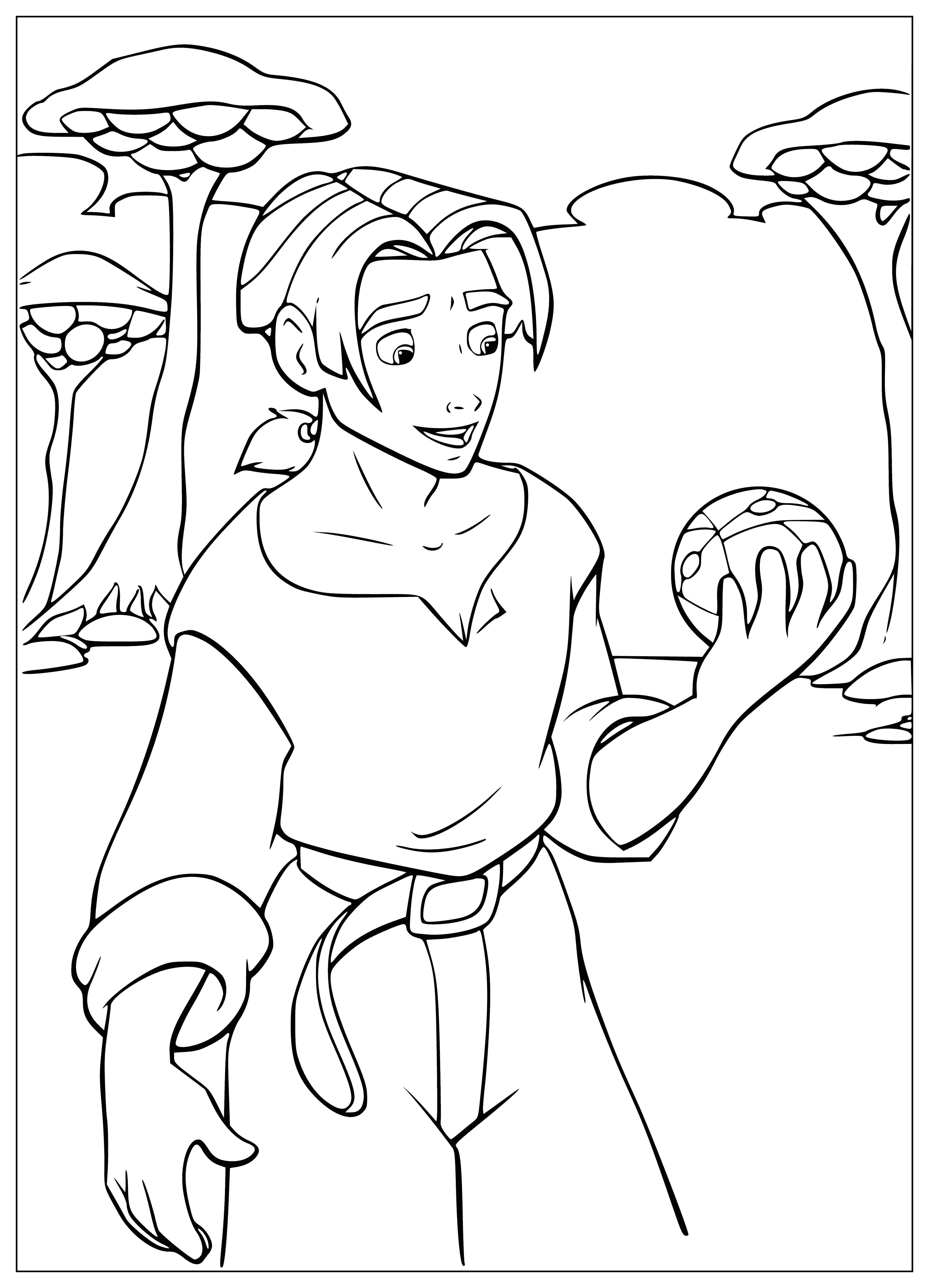 coloring page: A planet of opulent splendor and wealth, filled with riches and wonders beyond measure.