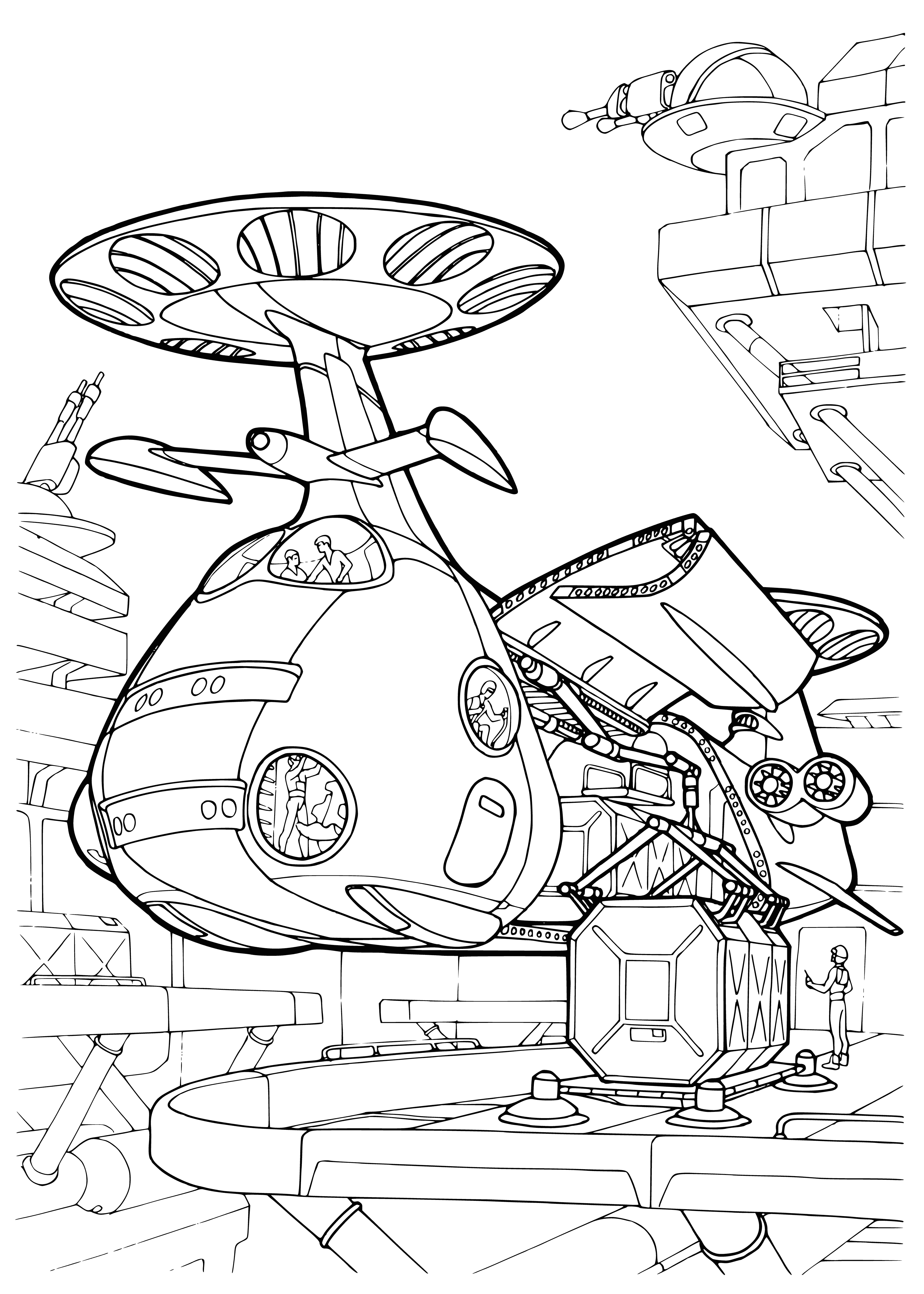coloring page: Public appliances such as cars, trains, and buses enable people and goods to be transported securely and quickly from A to B.