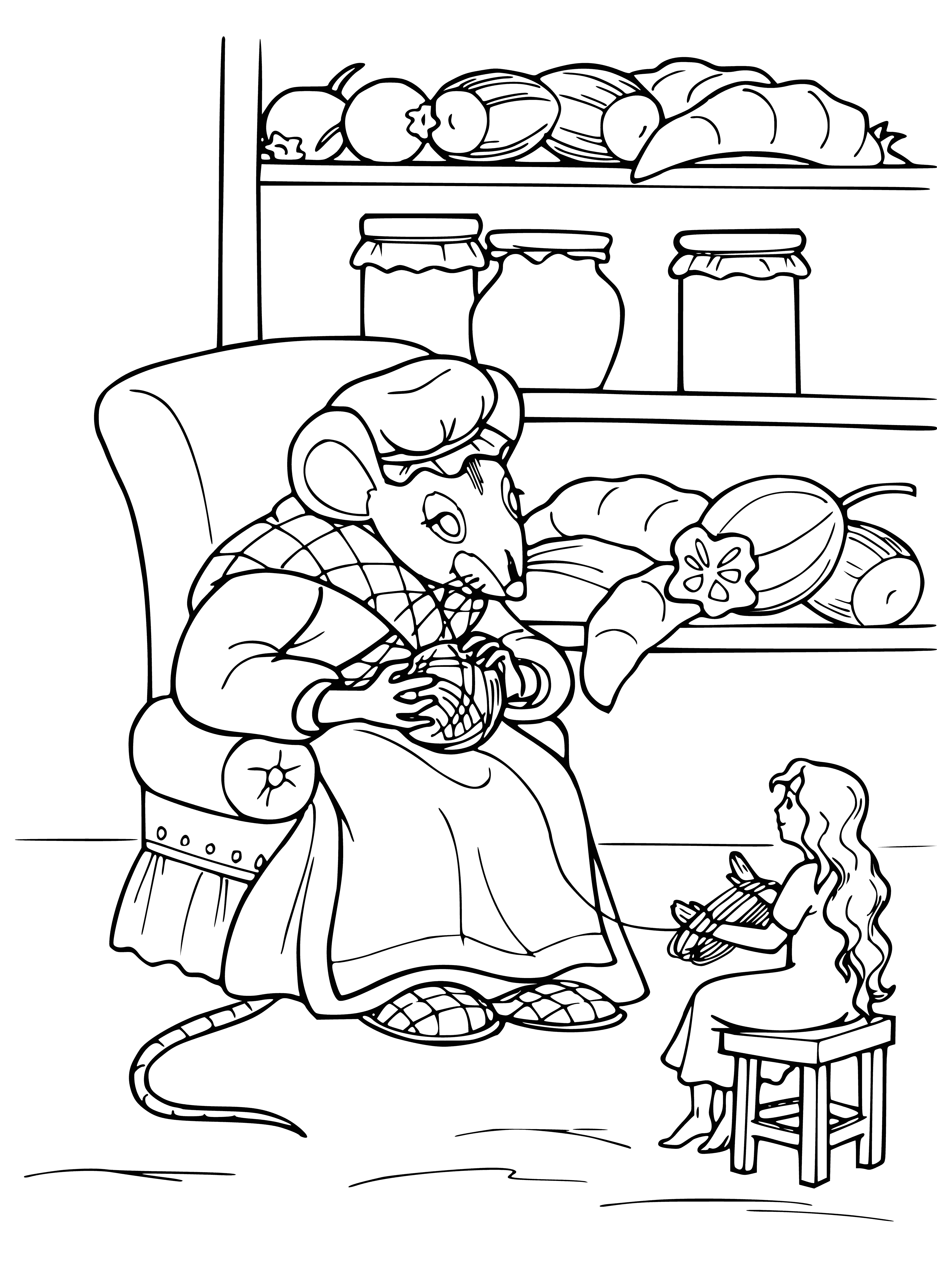 Thumbelina at the sex mouse coloring page