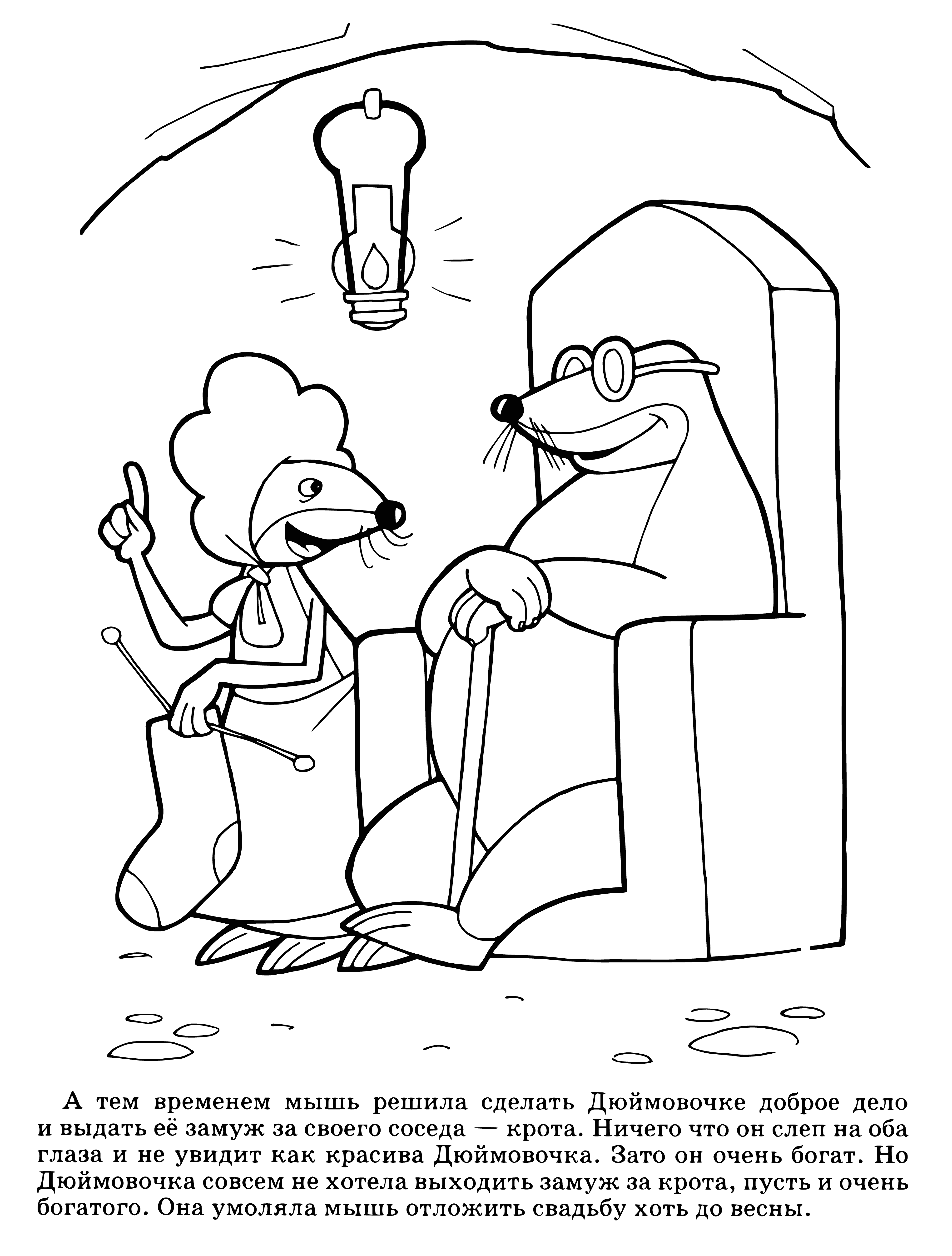 Neighbor mole coloring page