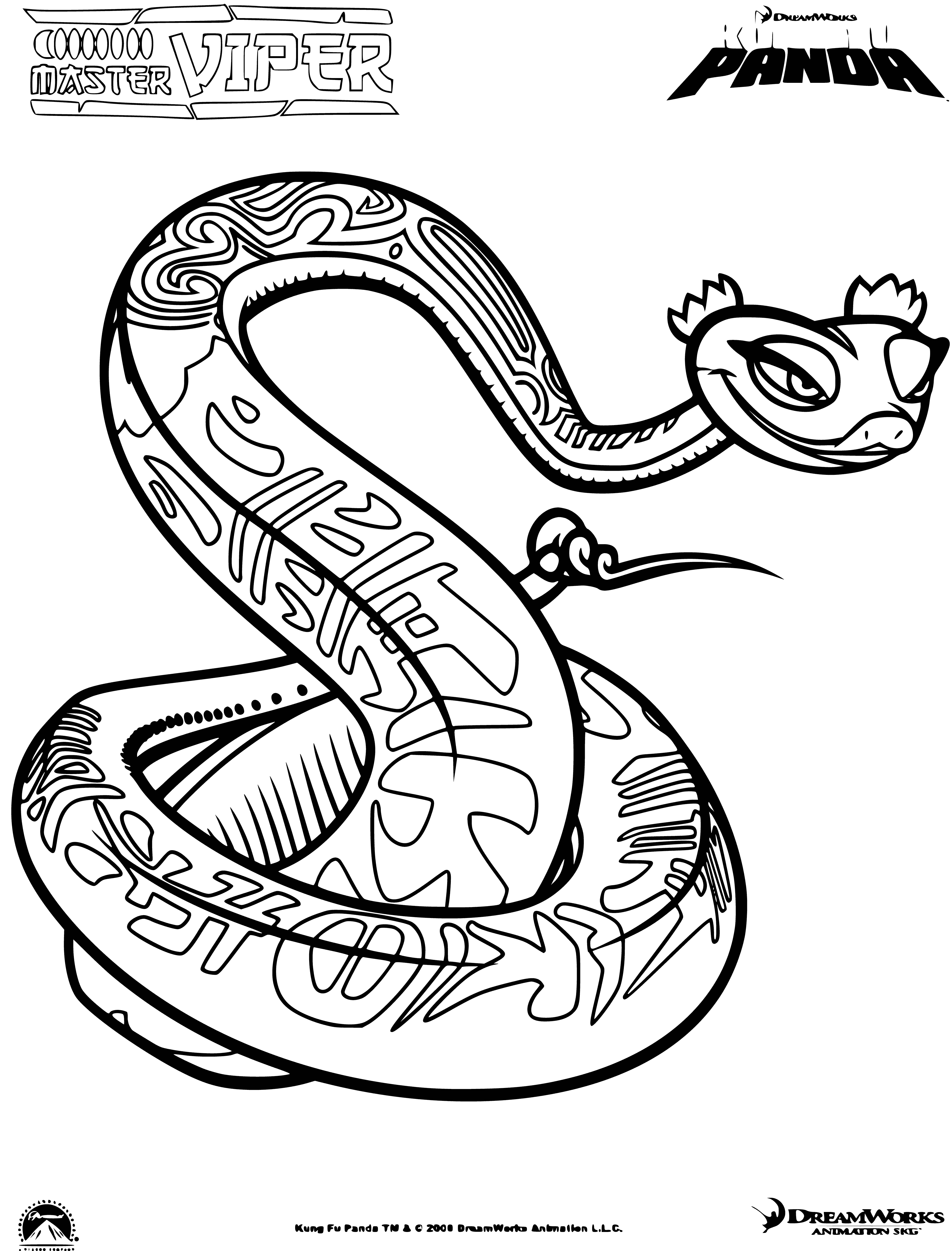 Snake Master coloring page