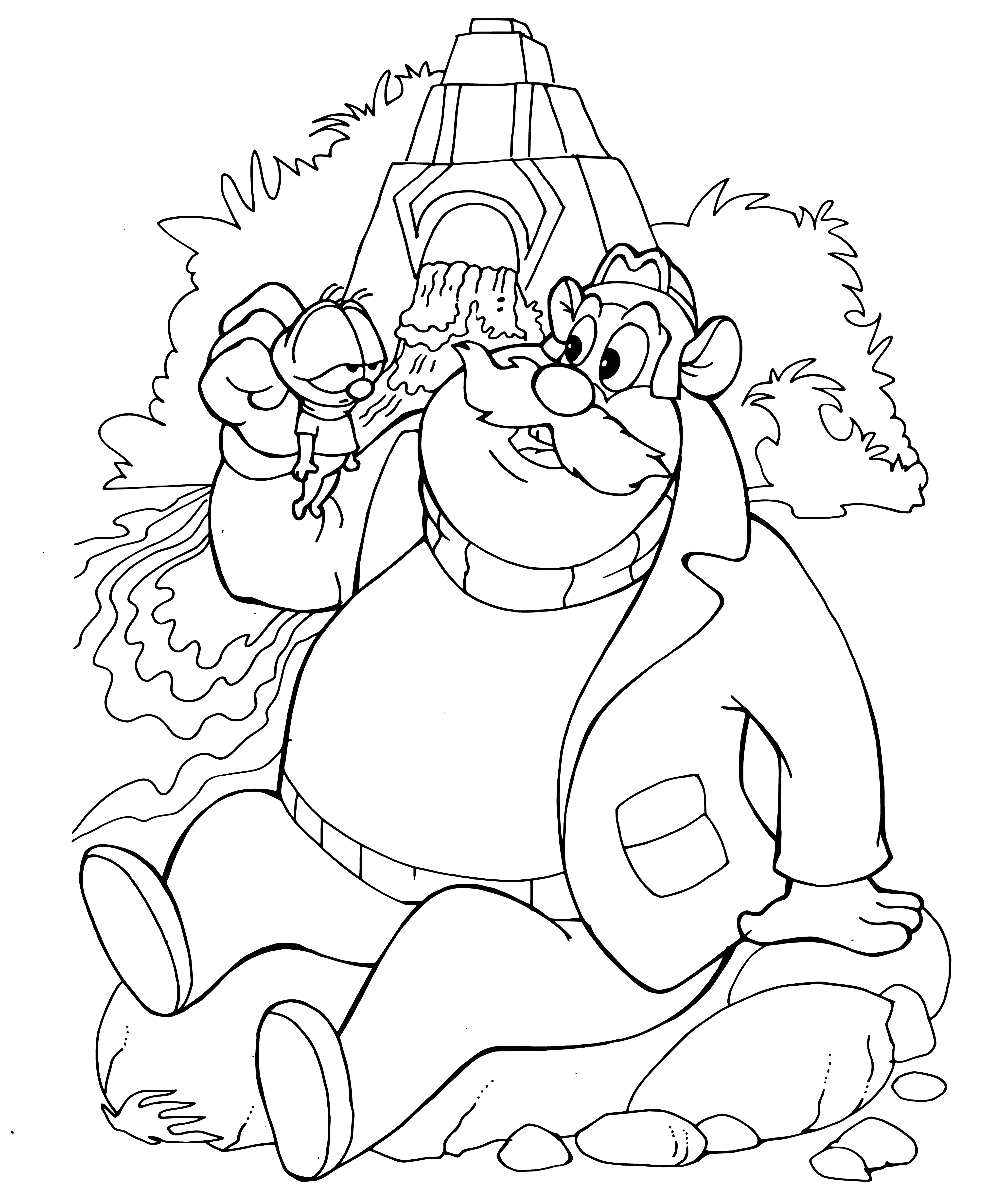 Roquefort and Vzhik coloring page