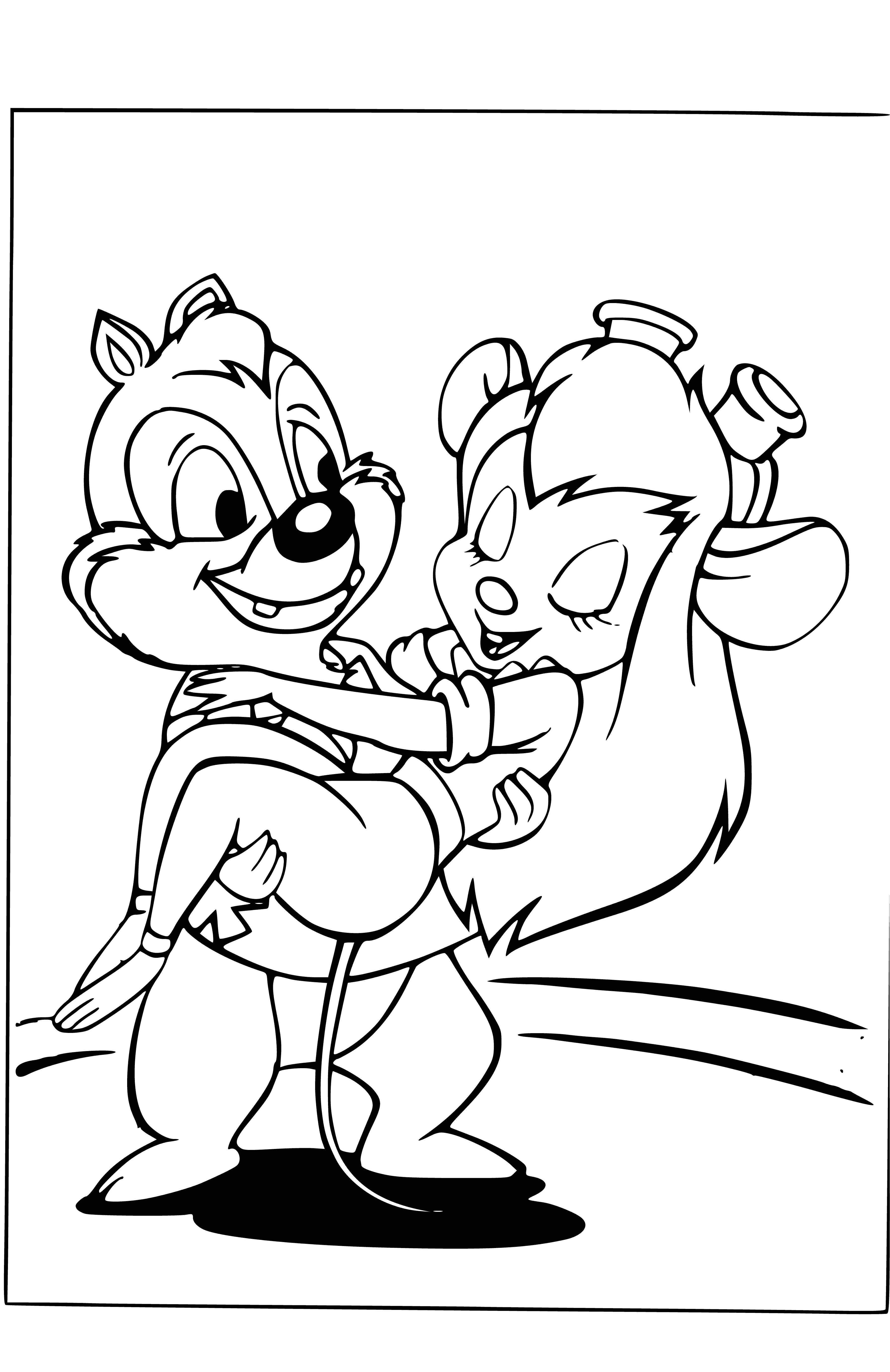 Nut and Dale coloring page