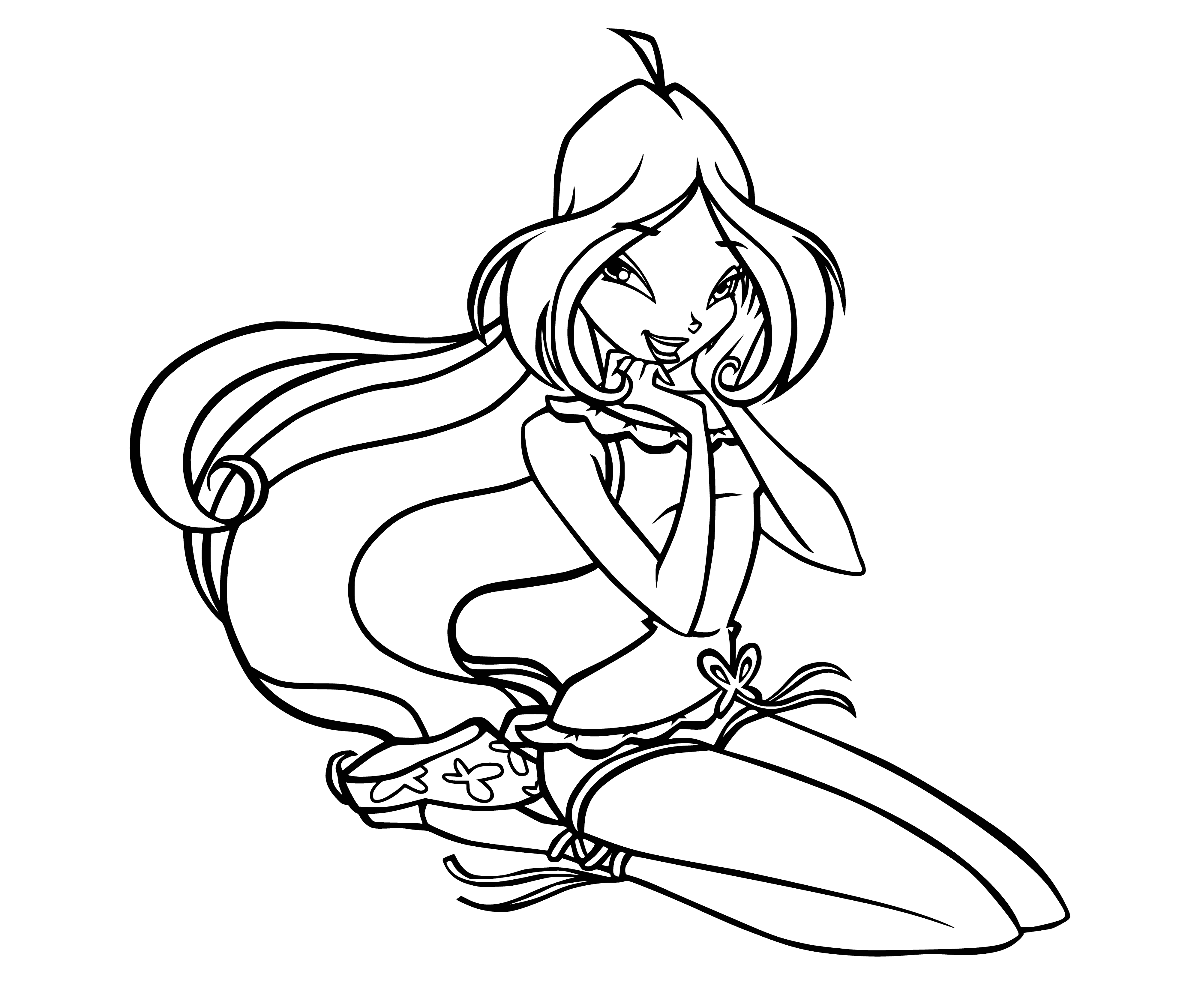 Couleur du dessin animé Winx avec Leila