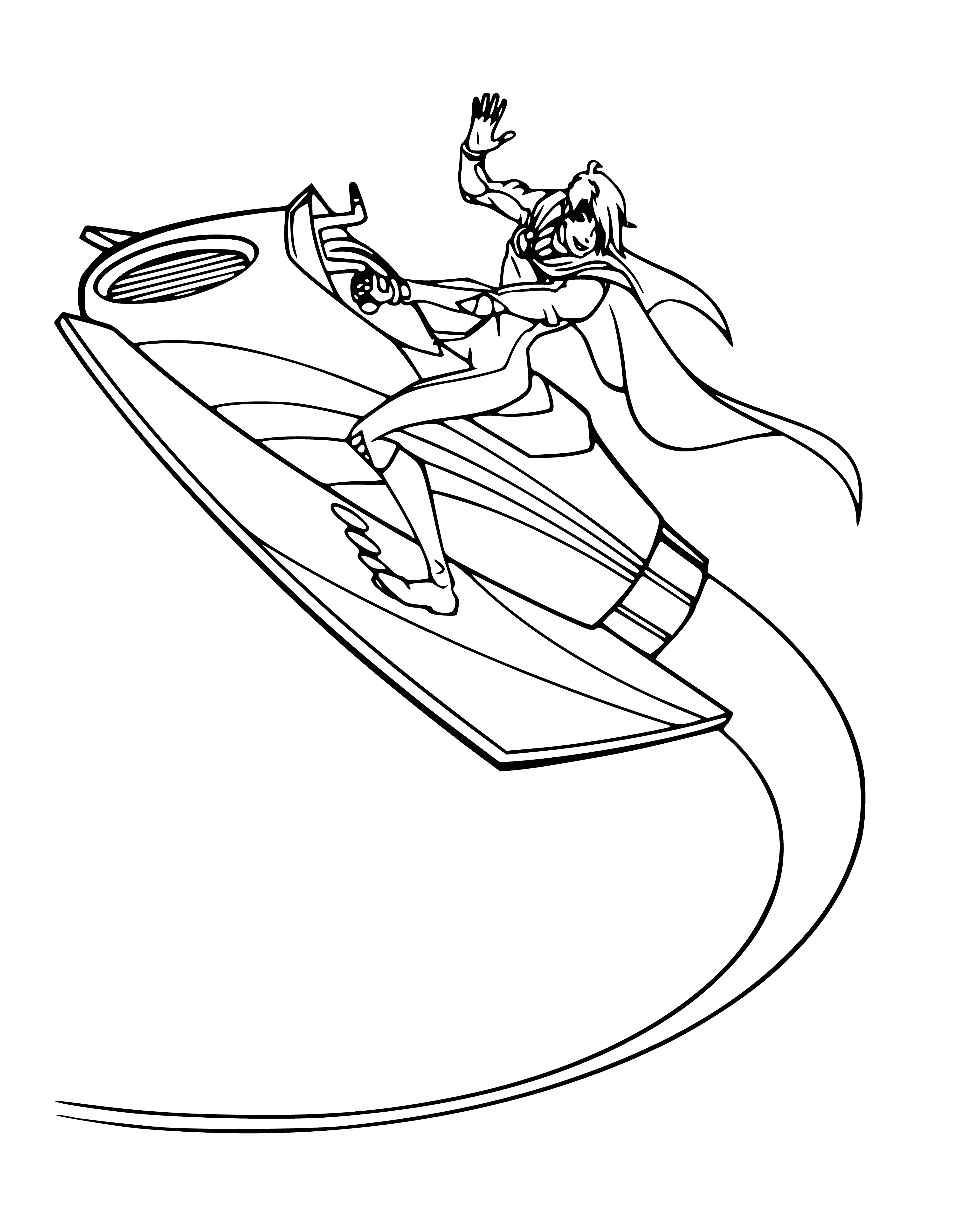 Le personnage de Winx sur un skateboard nautique