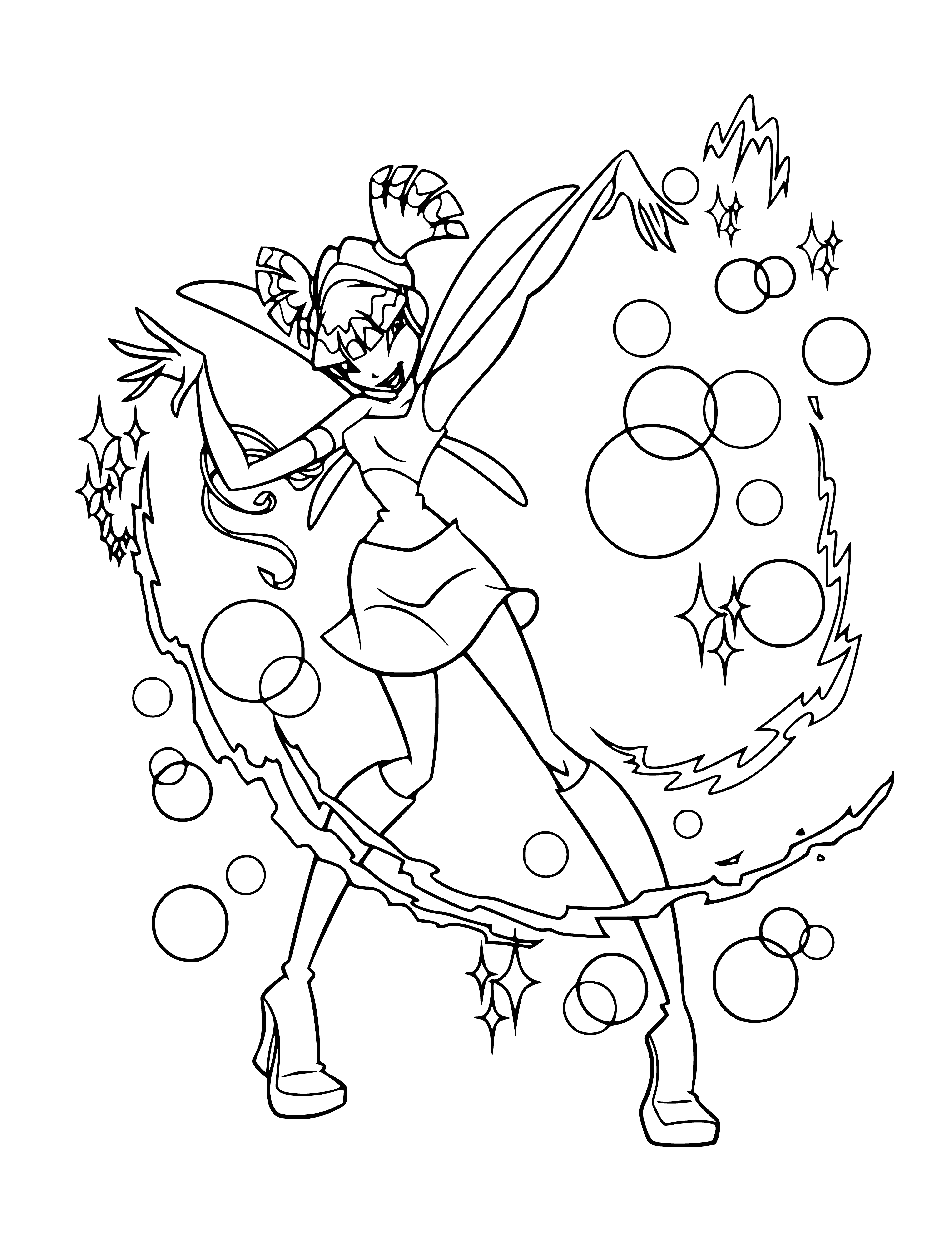 Winx Club Peri bir büyü çiziyor