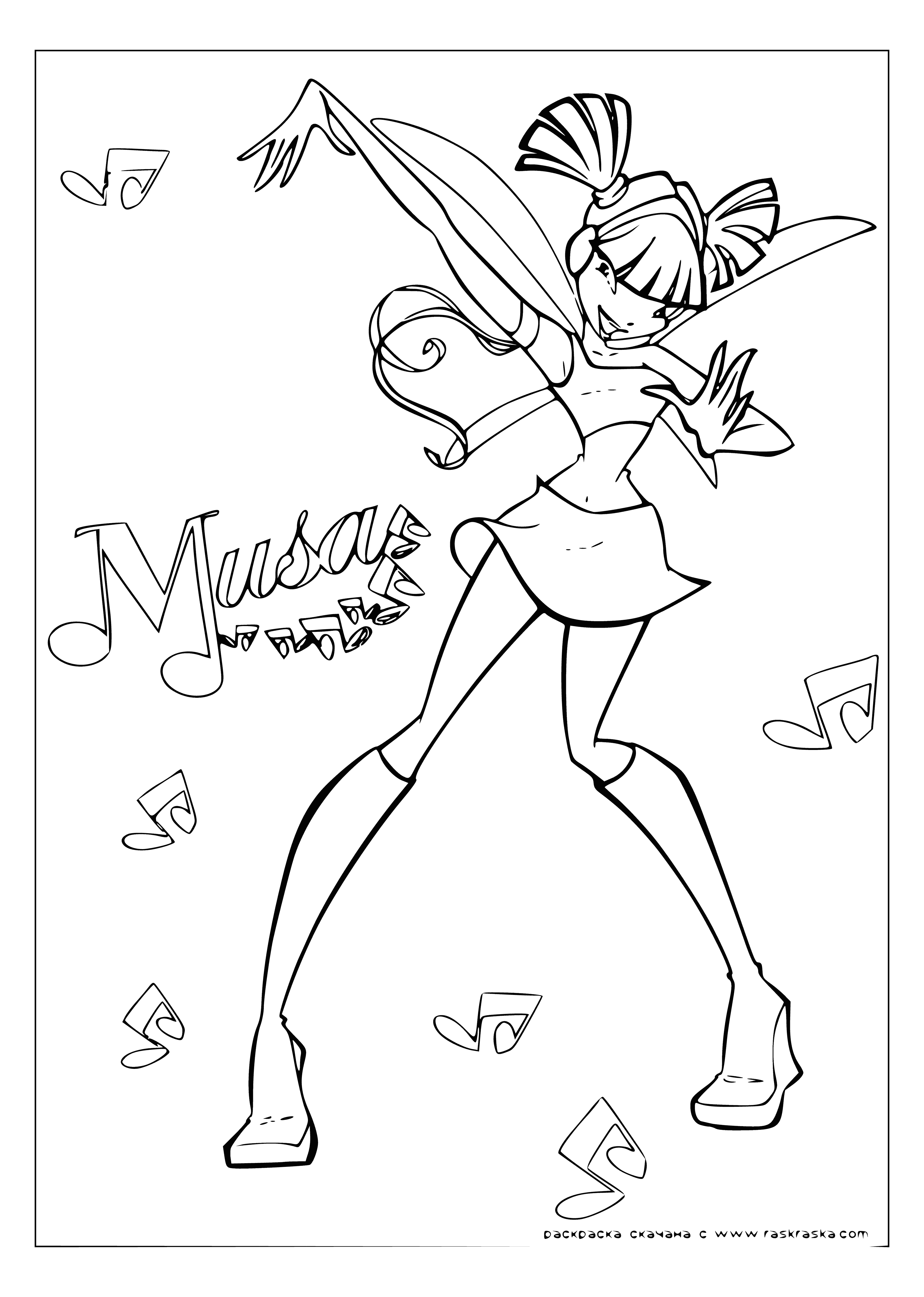 Coloration magique du personnage Muse de Winx Club