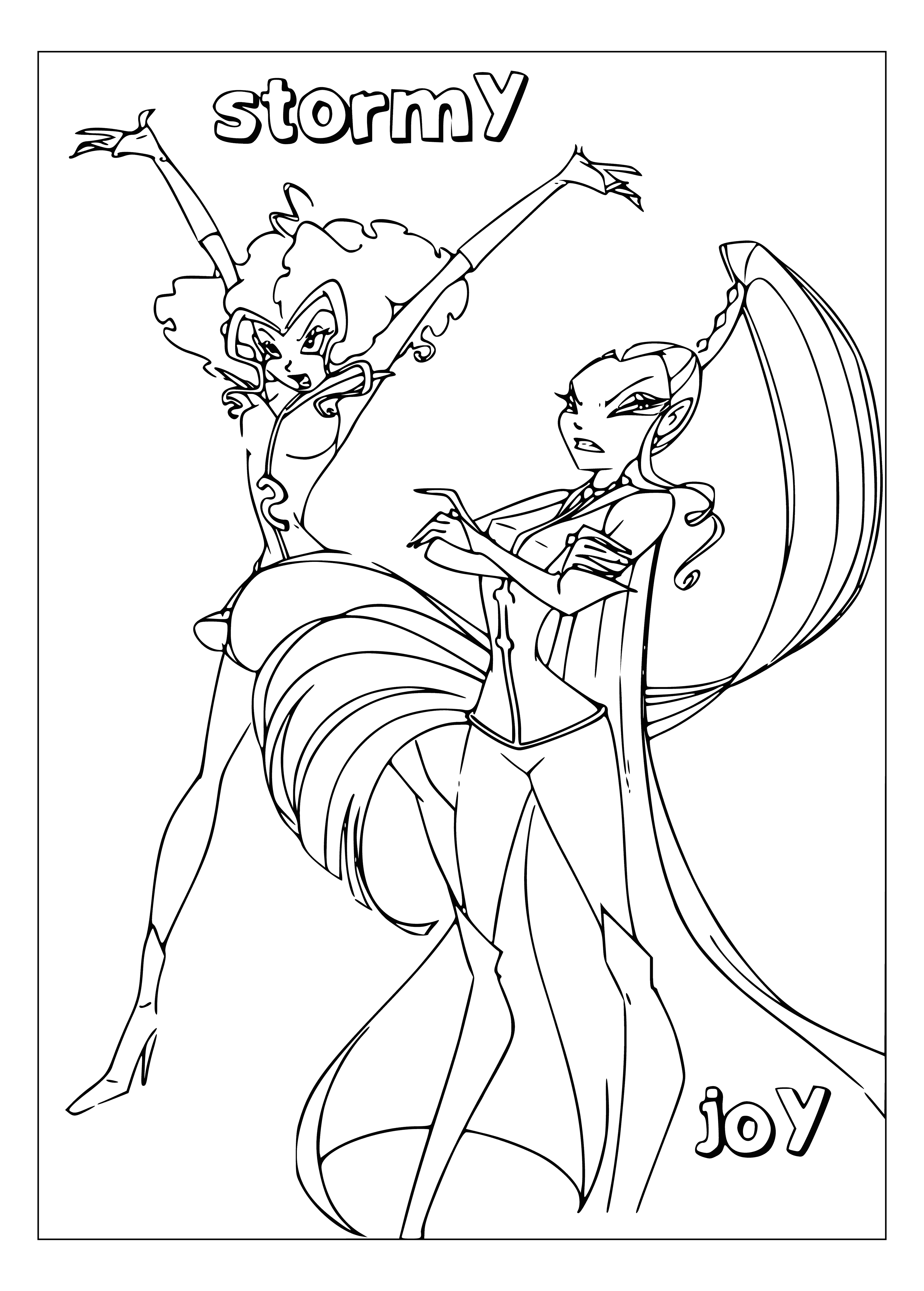 Colorindo Stormy e Icey de Winx Club