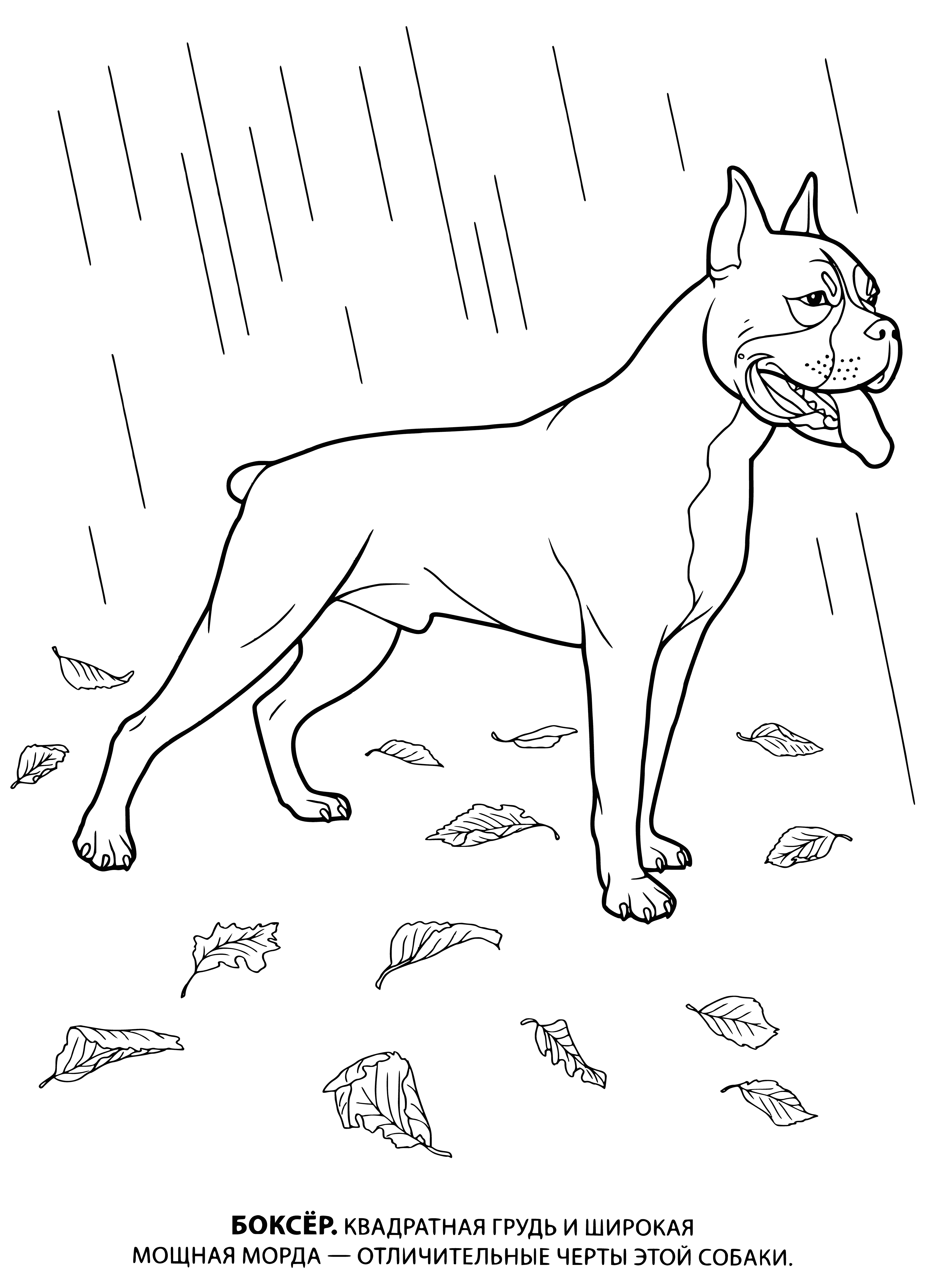 coloring page: Two brown dogs, tongues out, looking happy. #coloringpage