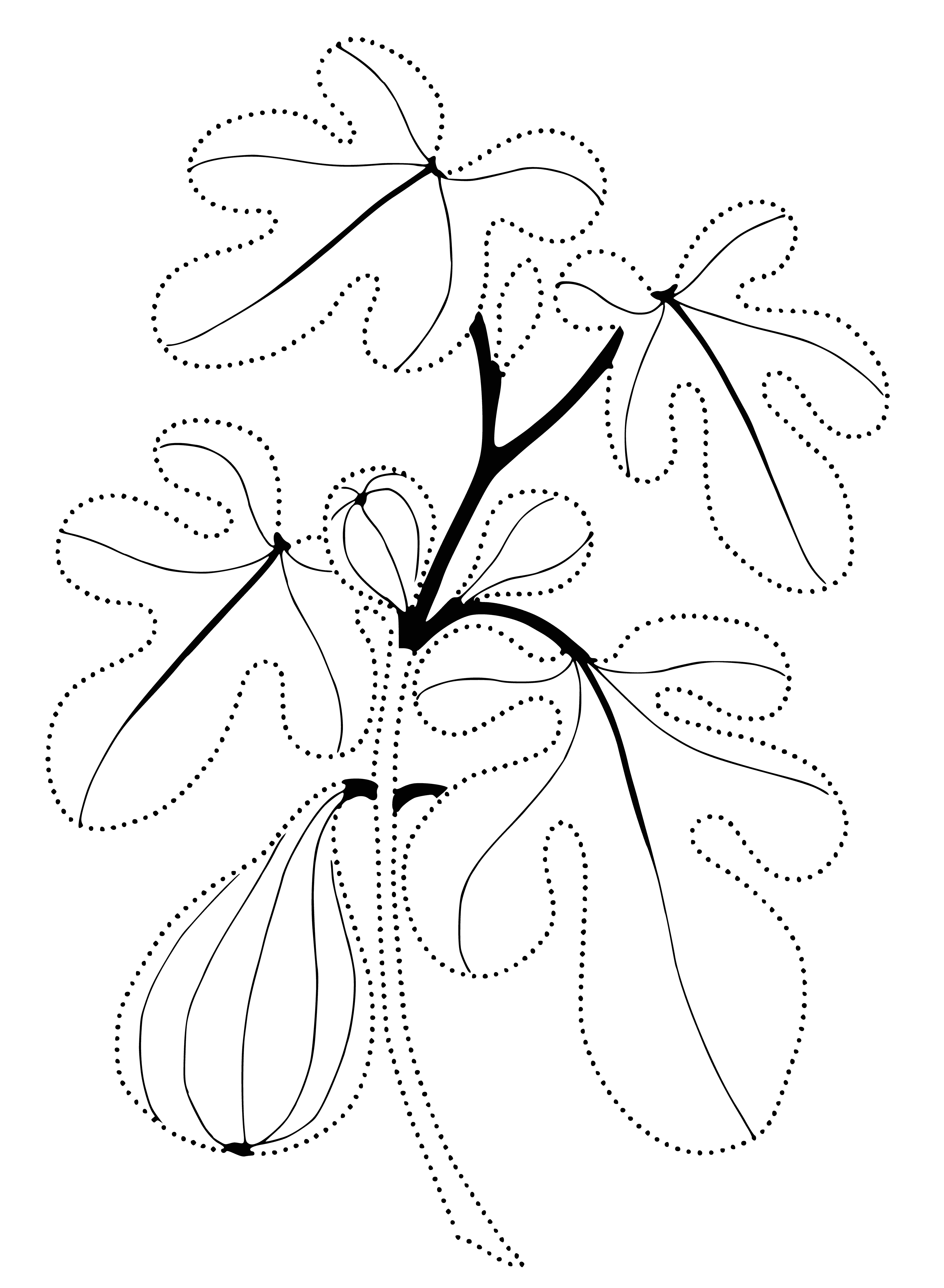 coloring page: A fig is a soft, sticky fruit that grows on trees in warm climates and is filled with small seeds.