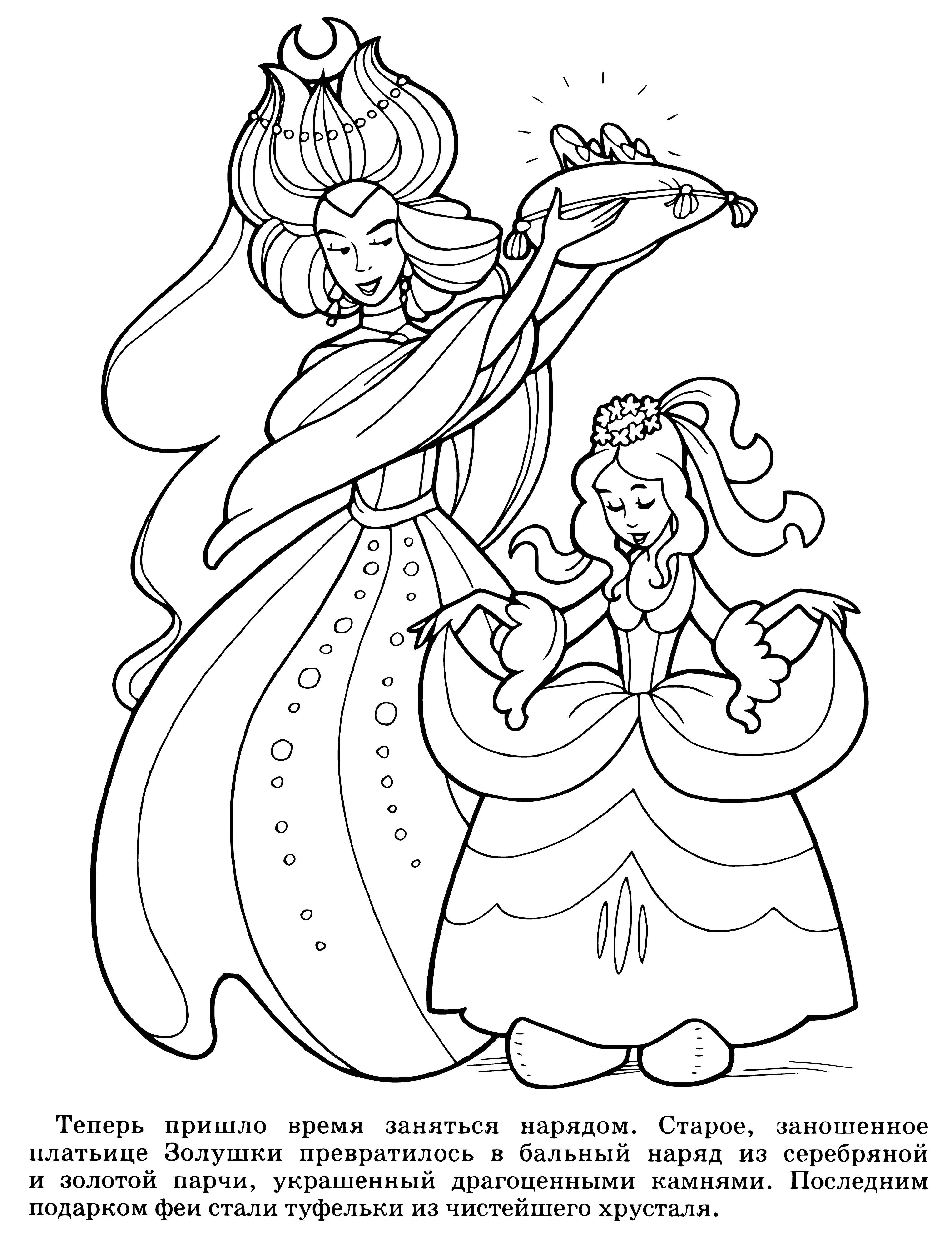 coloring page: Woman stands in front of mirror, holding a baby in blue; she wears blue dress w/white headscarf, reflecting her newfound joy & pride.