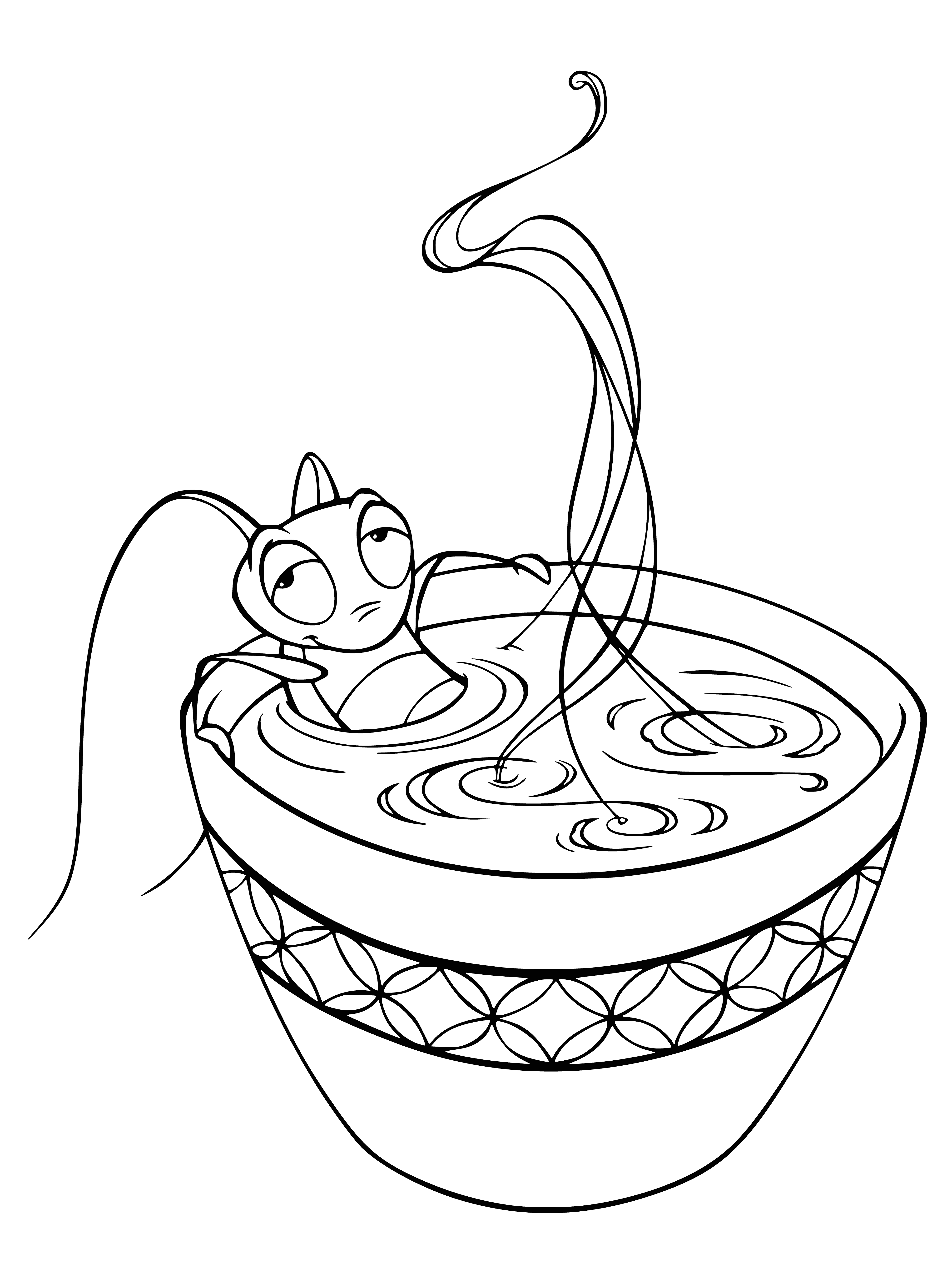 Happy glow coloring page
