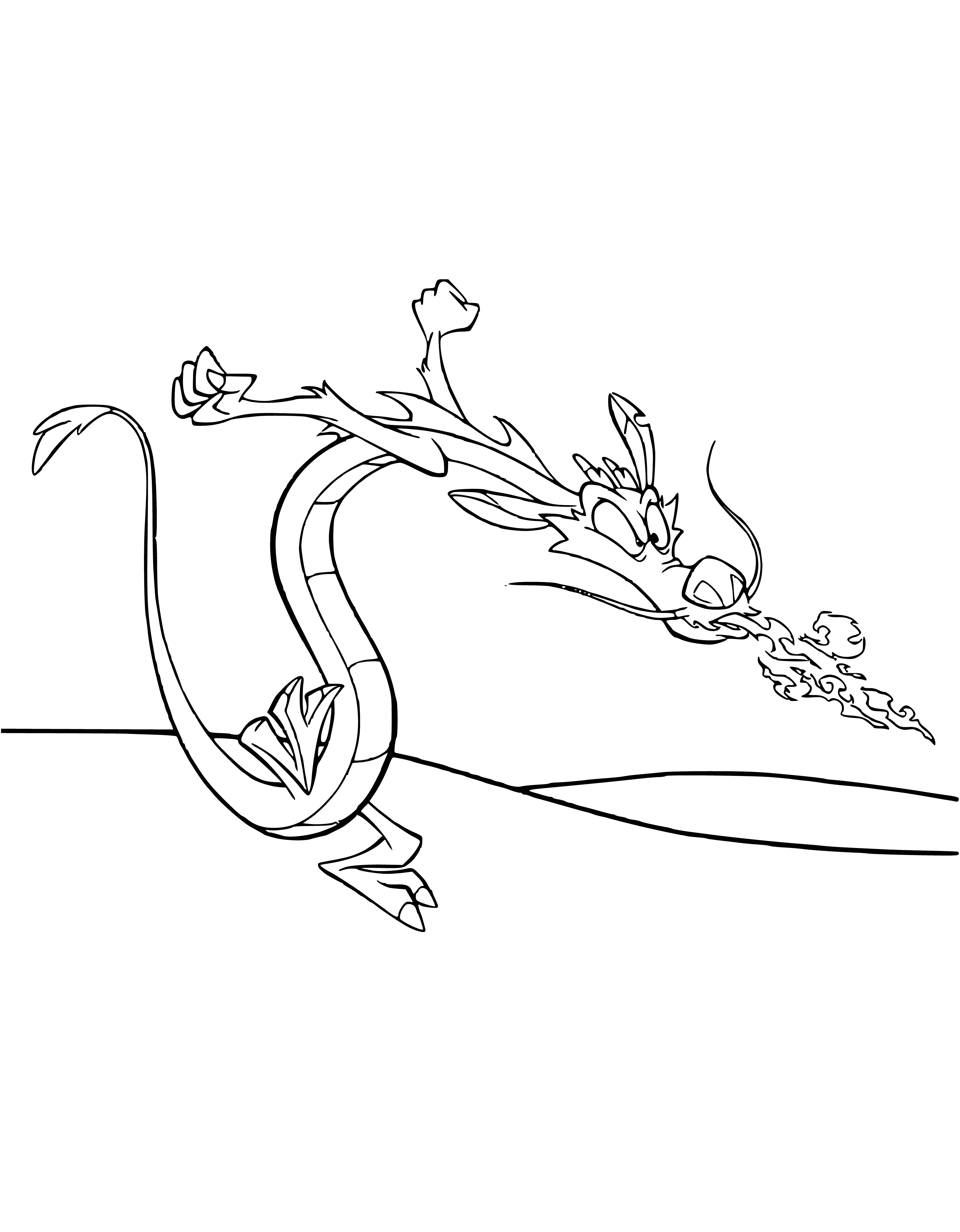 Dragon Mushu coloring page