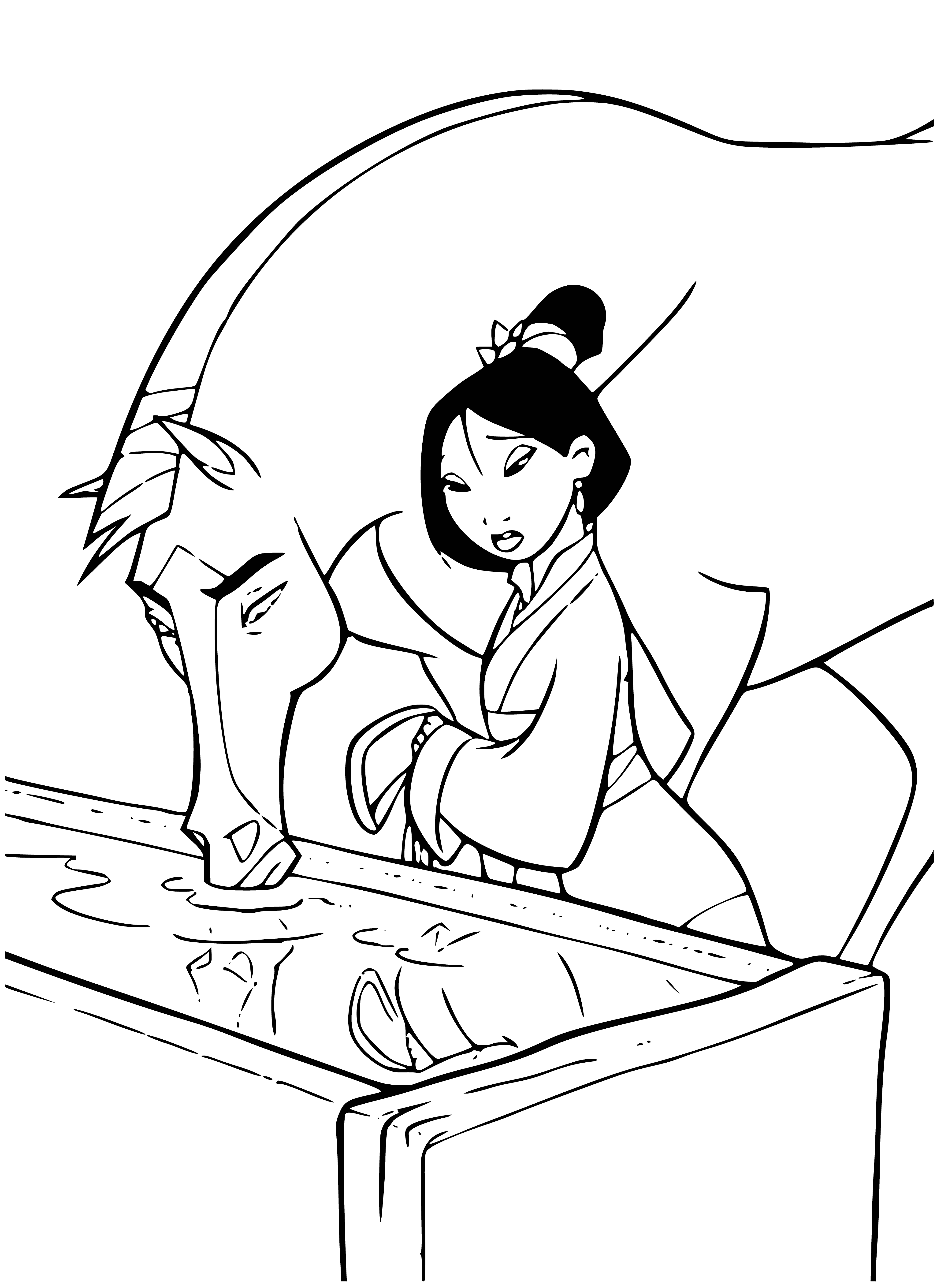 Mulan coloring page