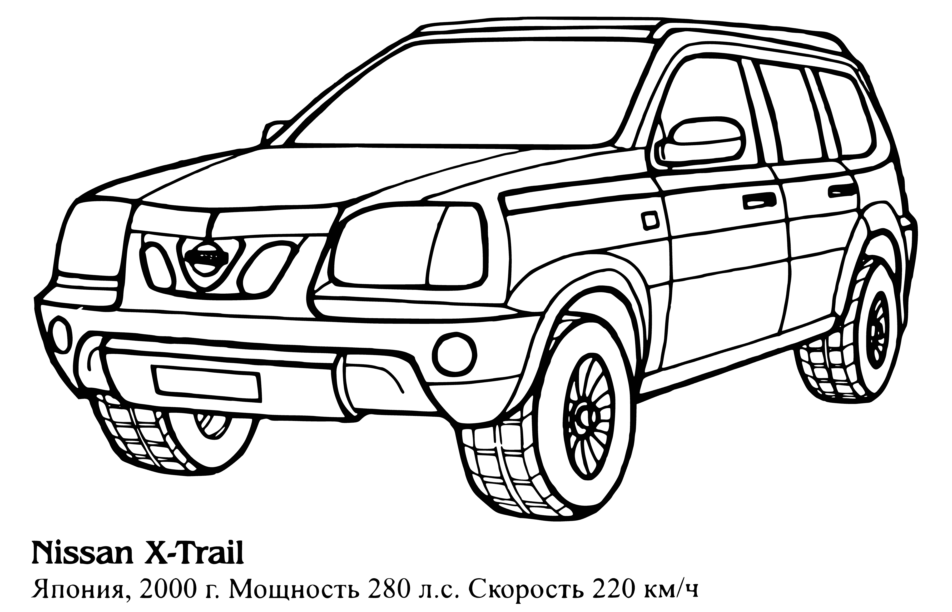 Nissan X-Trail kolorowanka