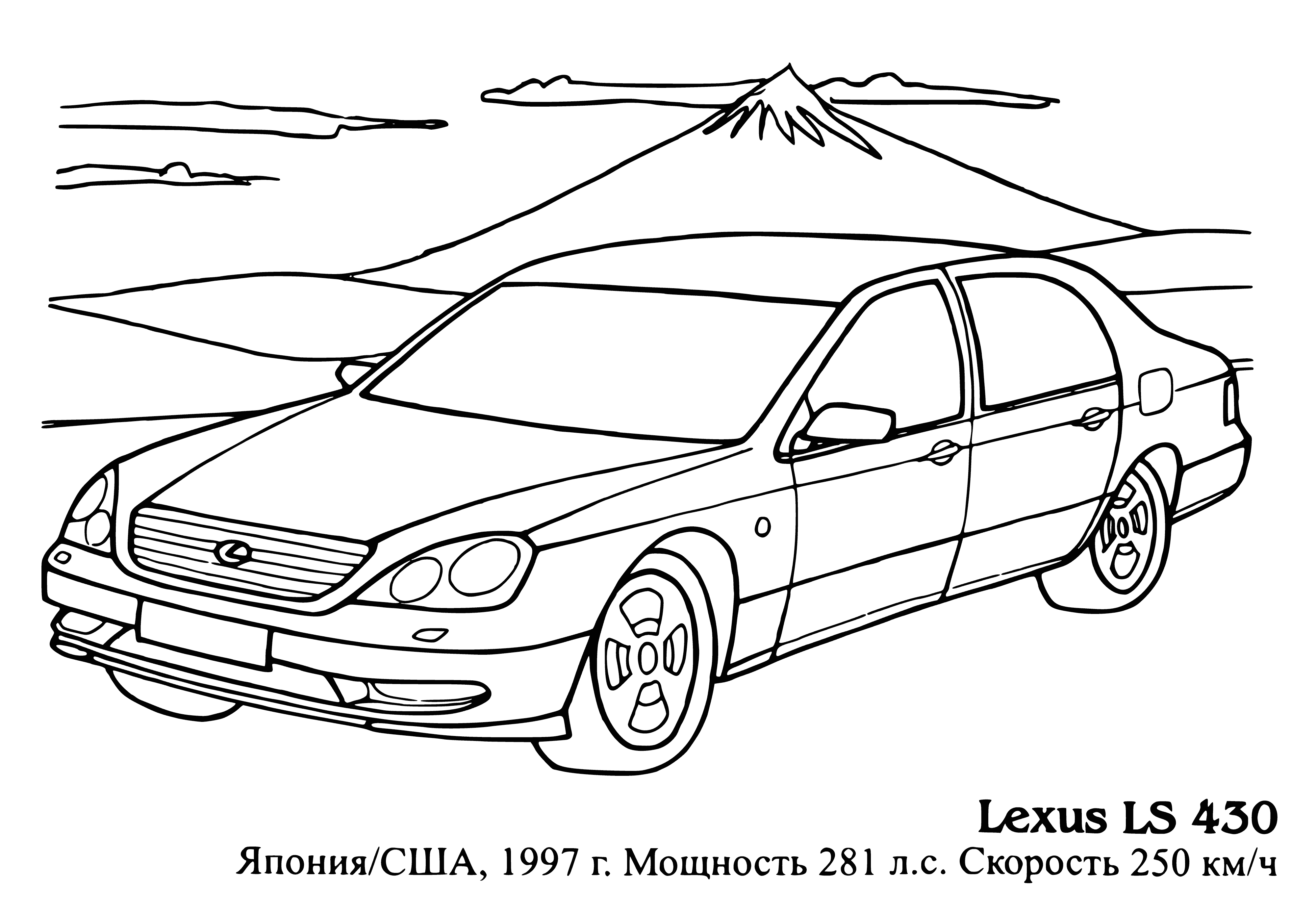 Lexus LS 430 coloring page