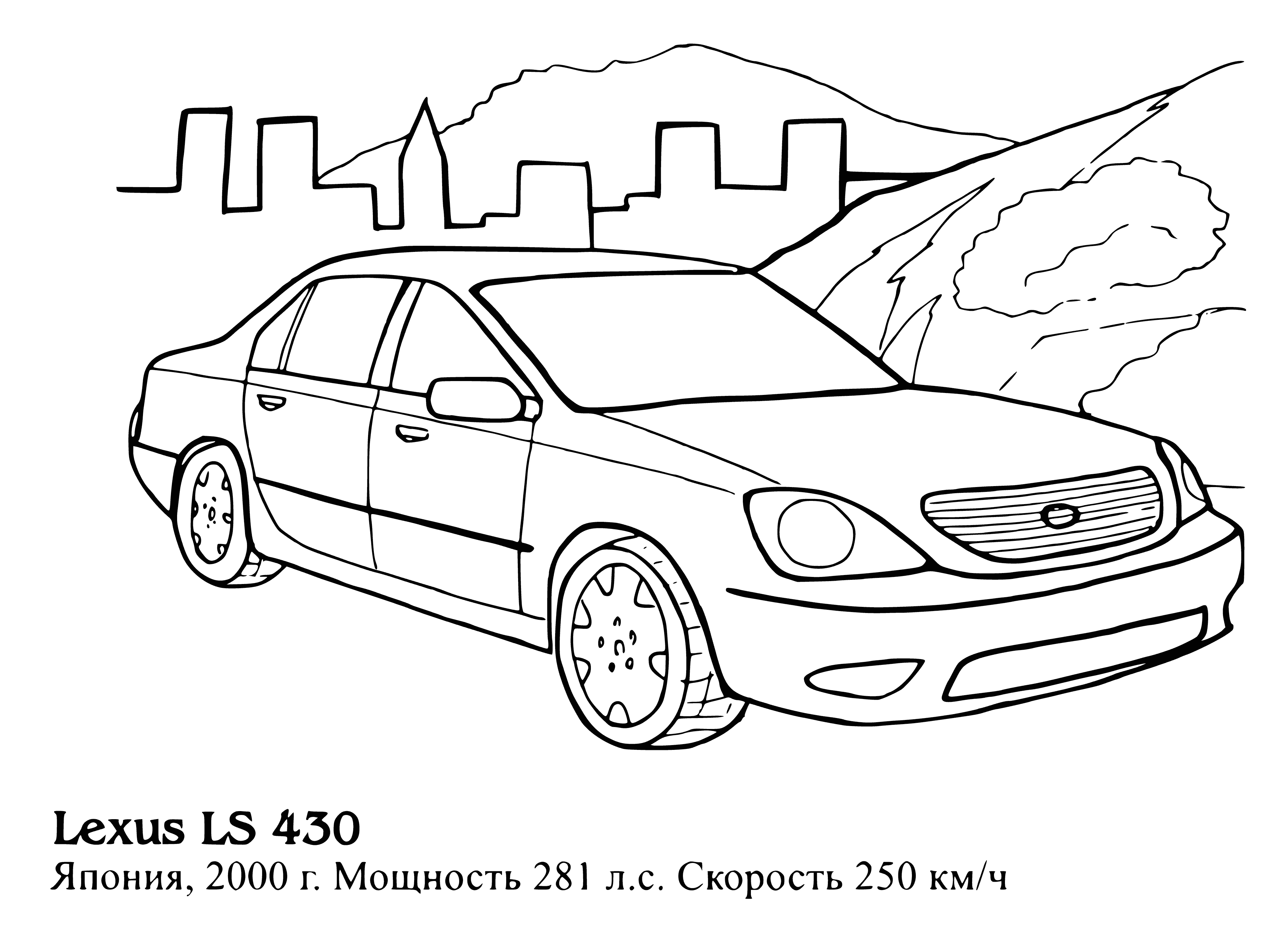 Lexus LS 430 kolorowanka