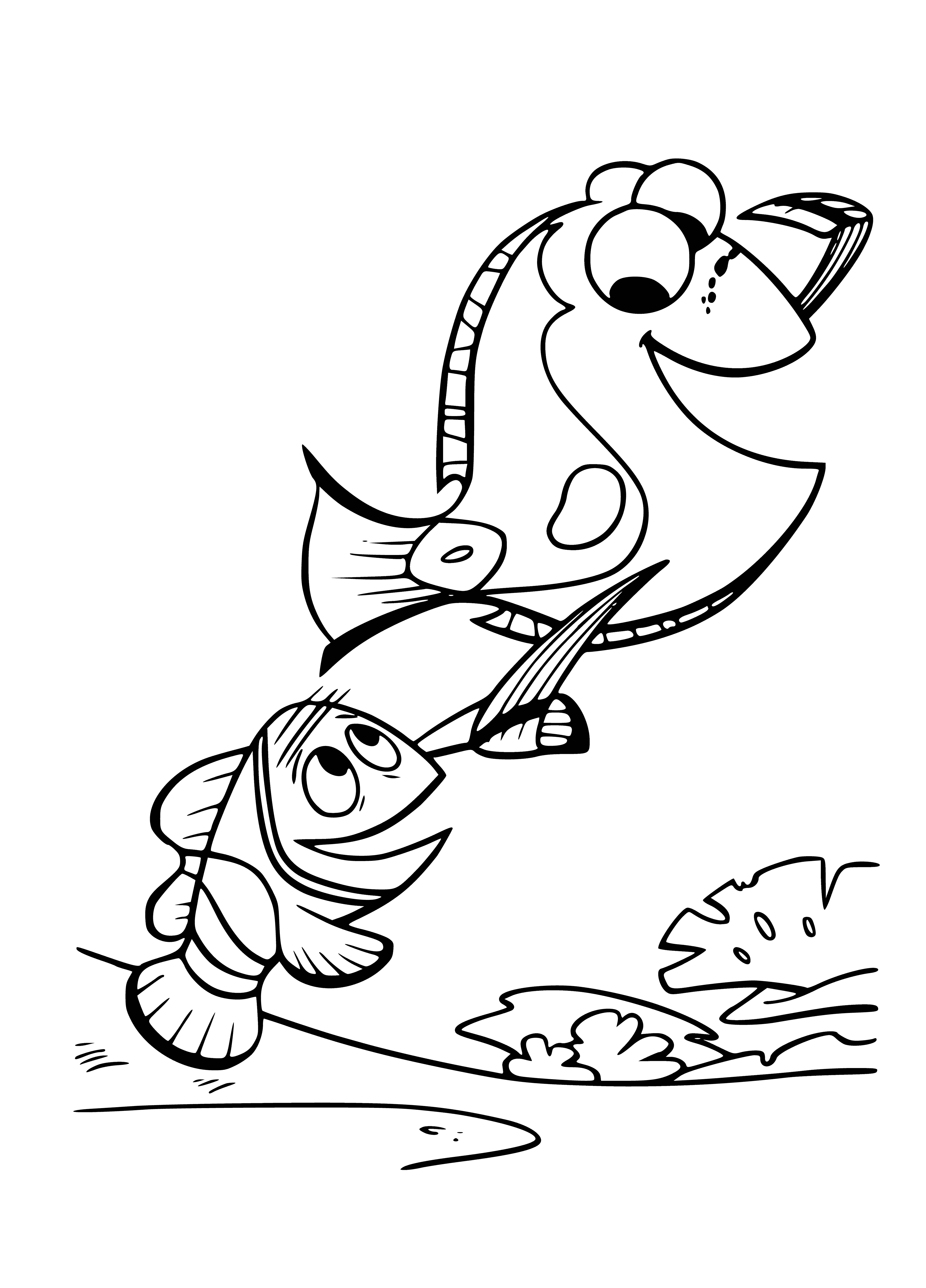 I saw the boat! coloring page