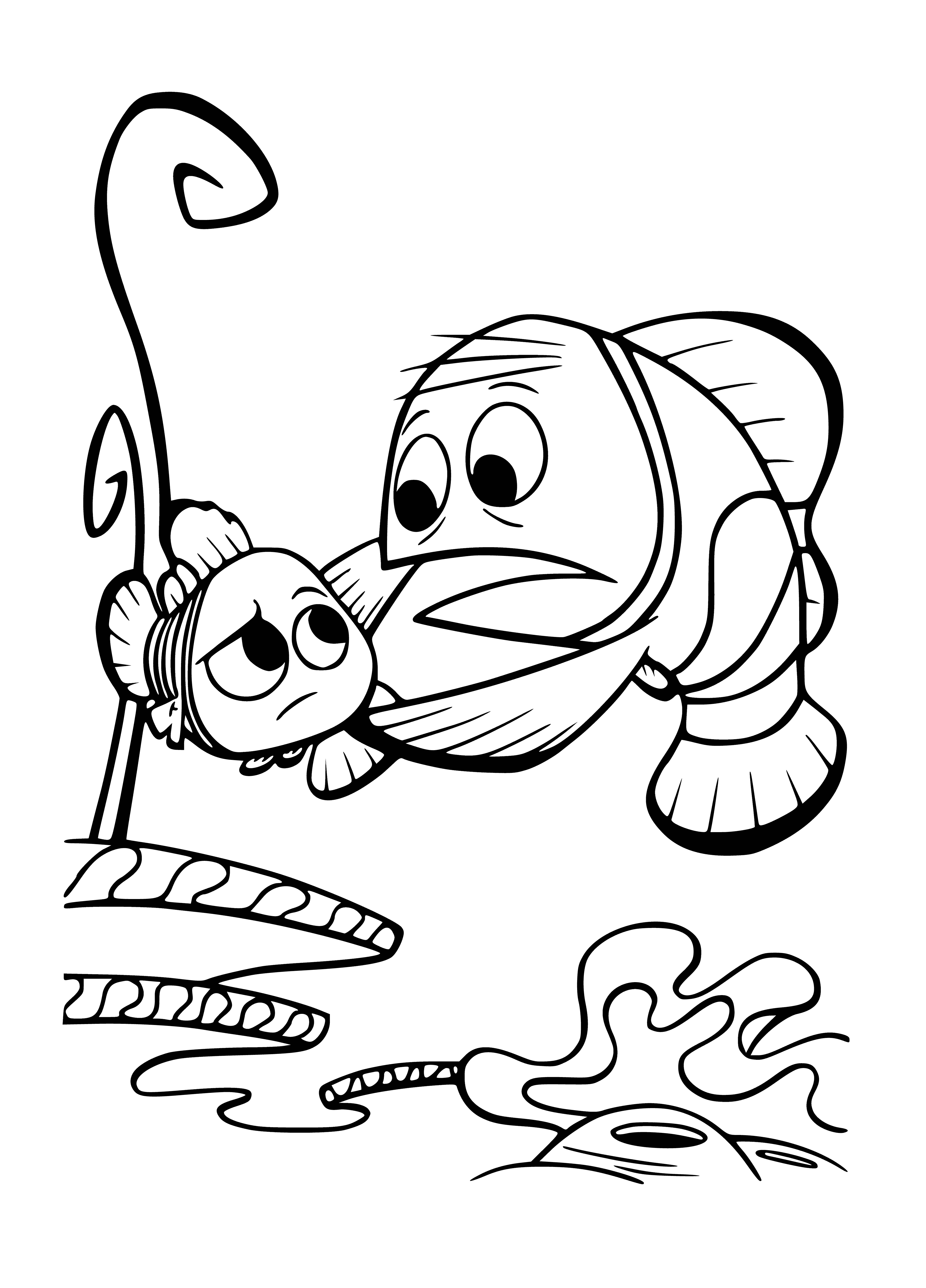 Caring father coloring page
