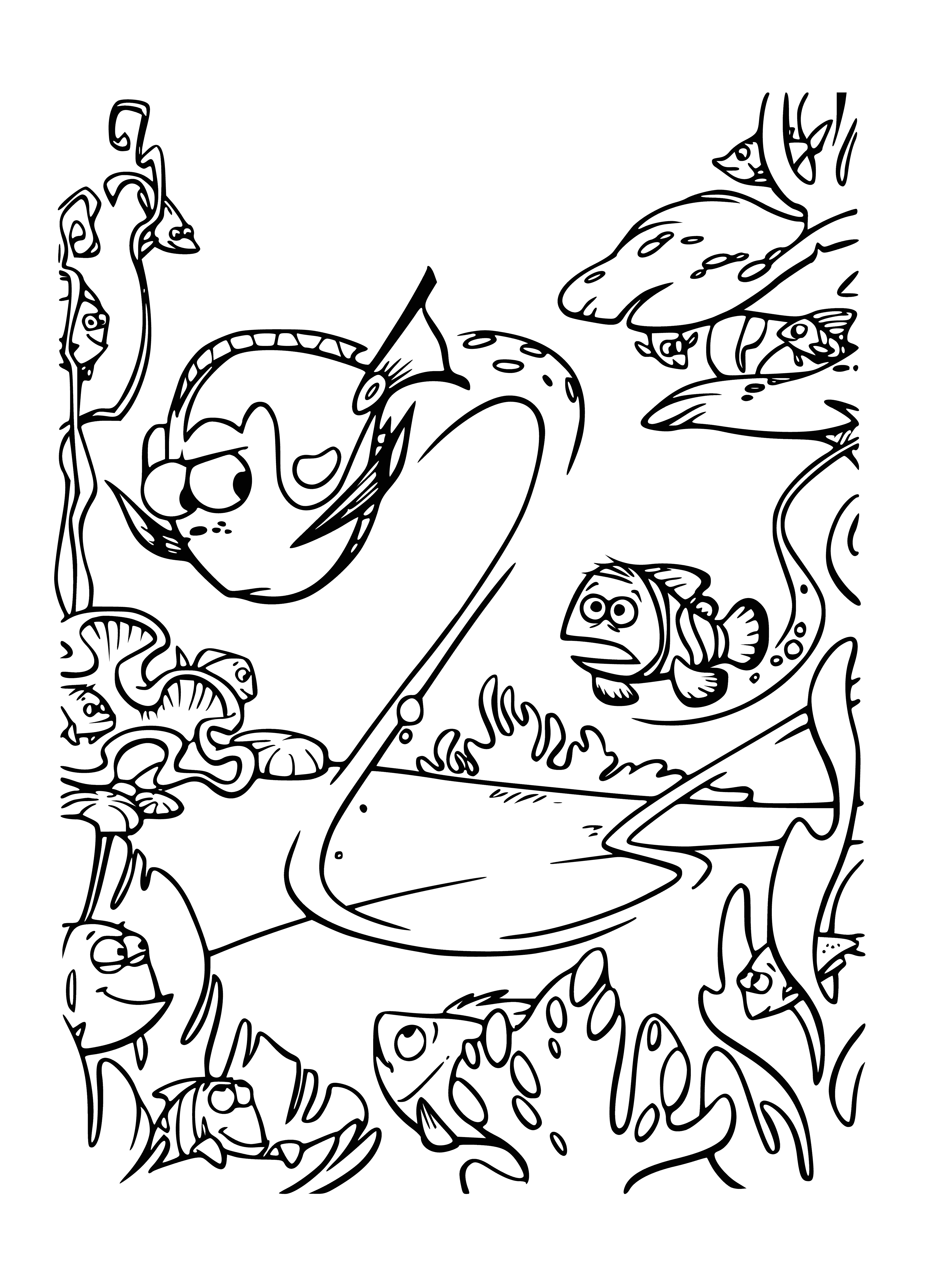 Dory the fish coloring page