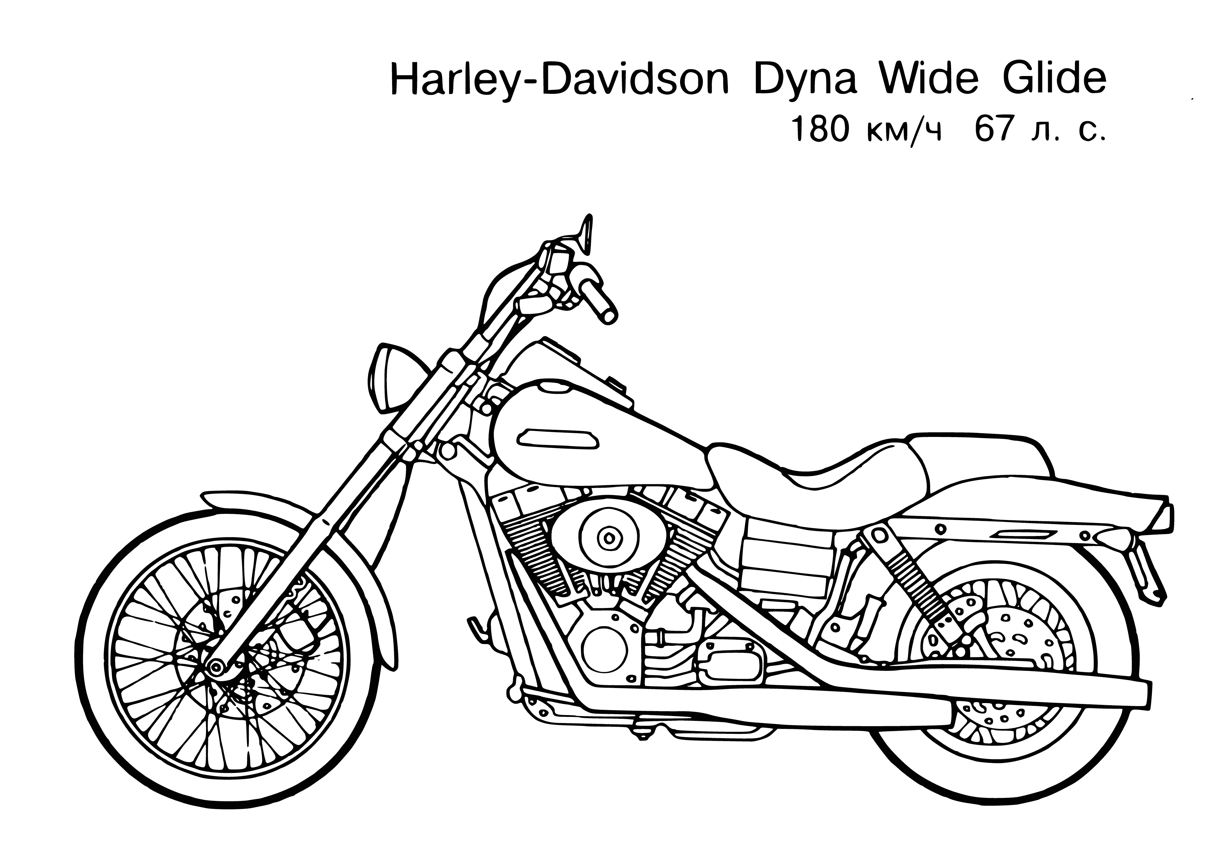 coloring page: A man & woman on a motorbike, both wearing helmets, taking in a beautiful view of the mountains.