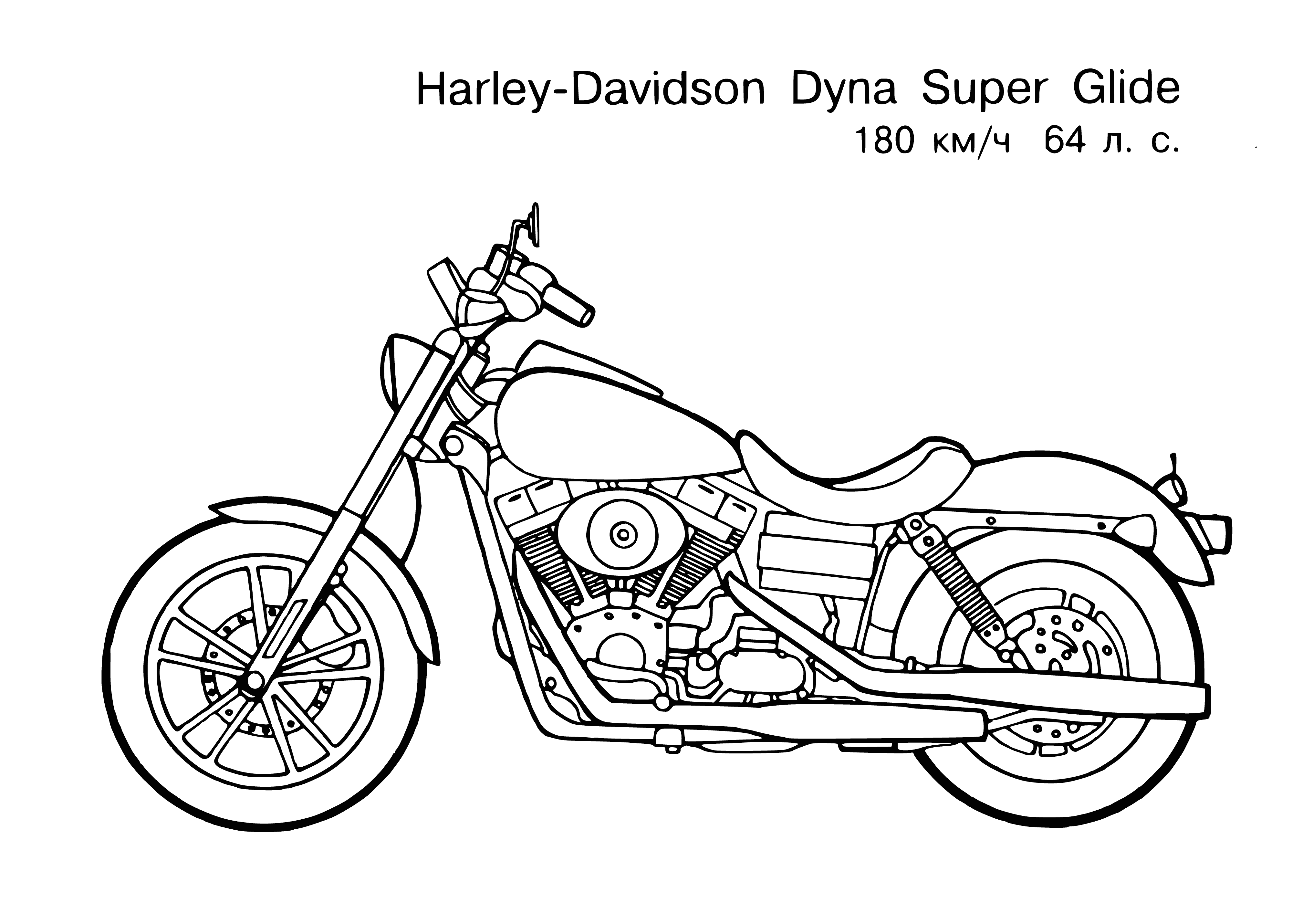 Motorbike coloring page