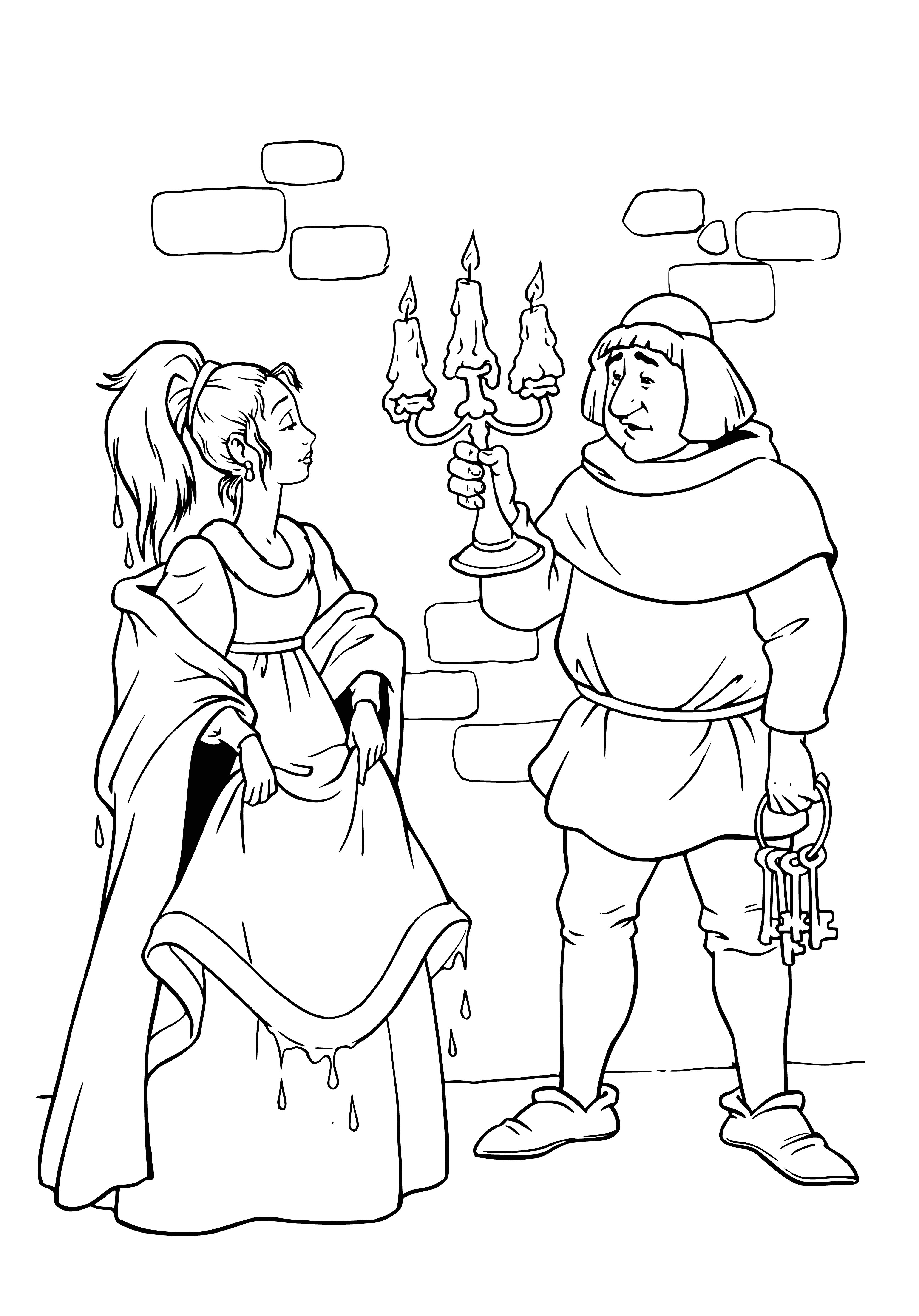 Princess in the palace coloring page