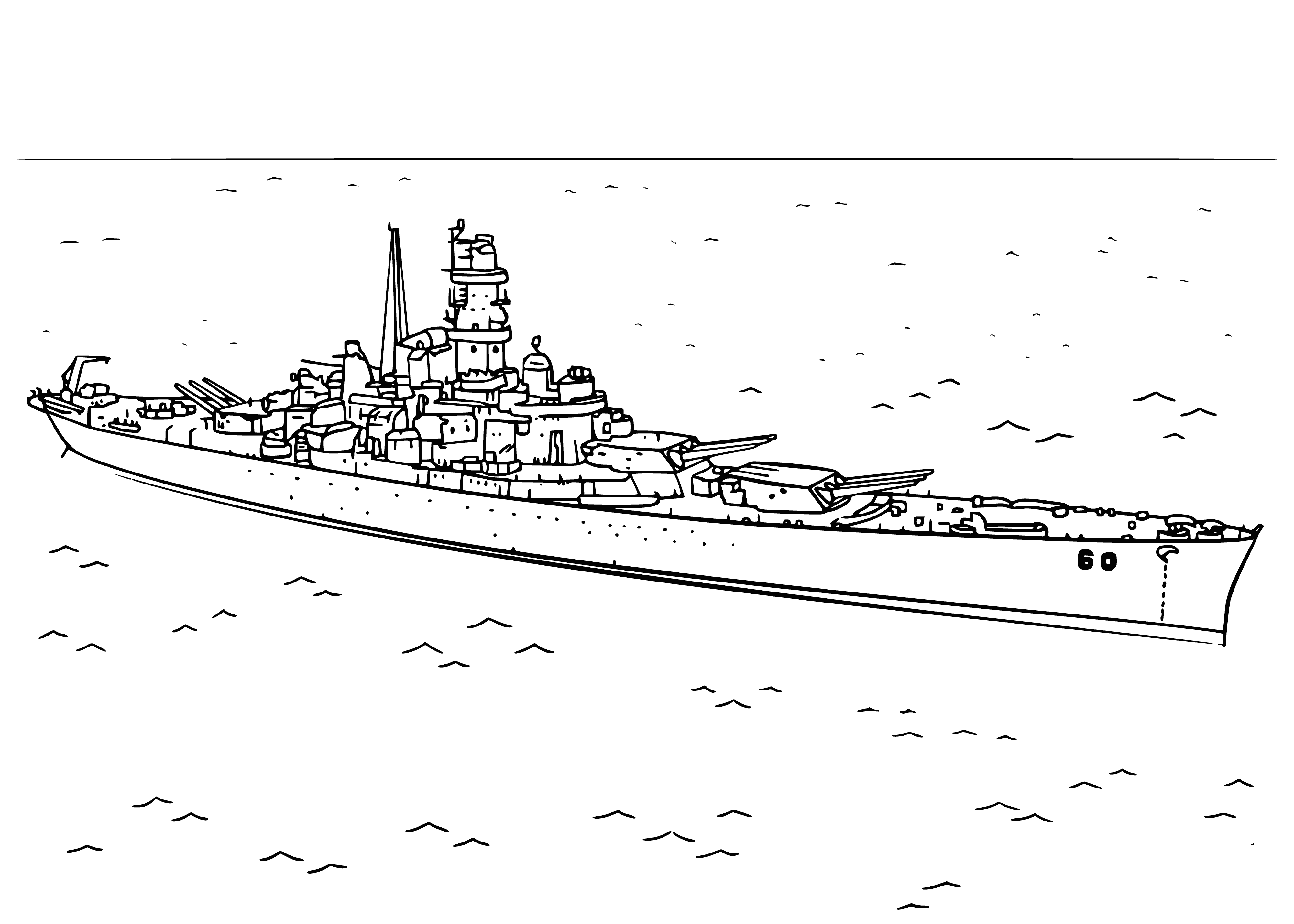 Linkor coloring page