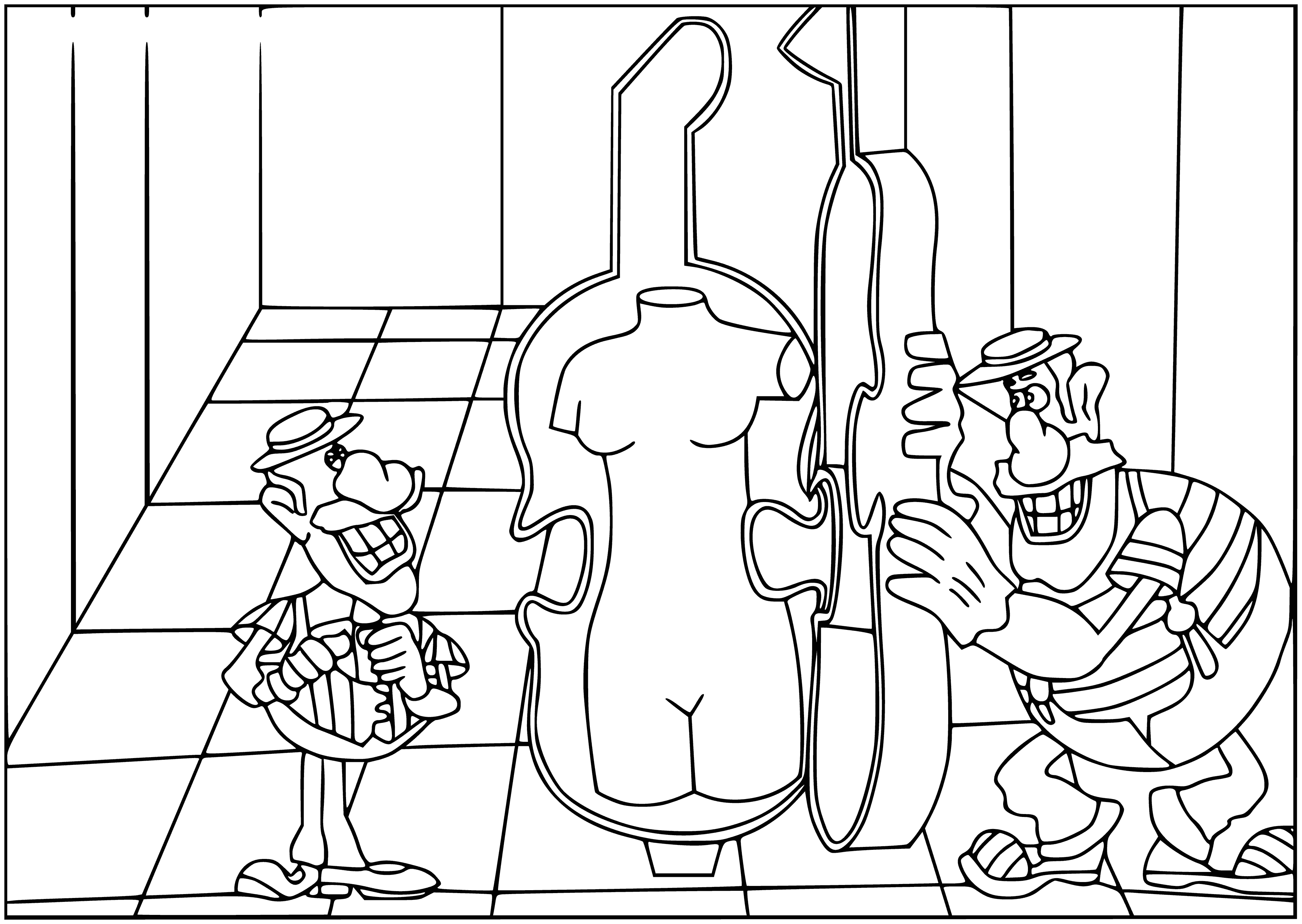 coloring page: Captain in uniform stands on ship deck, observant and prepared, surrounded by admiring onlookers.