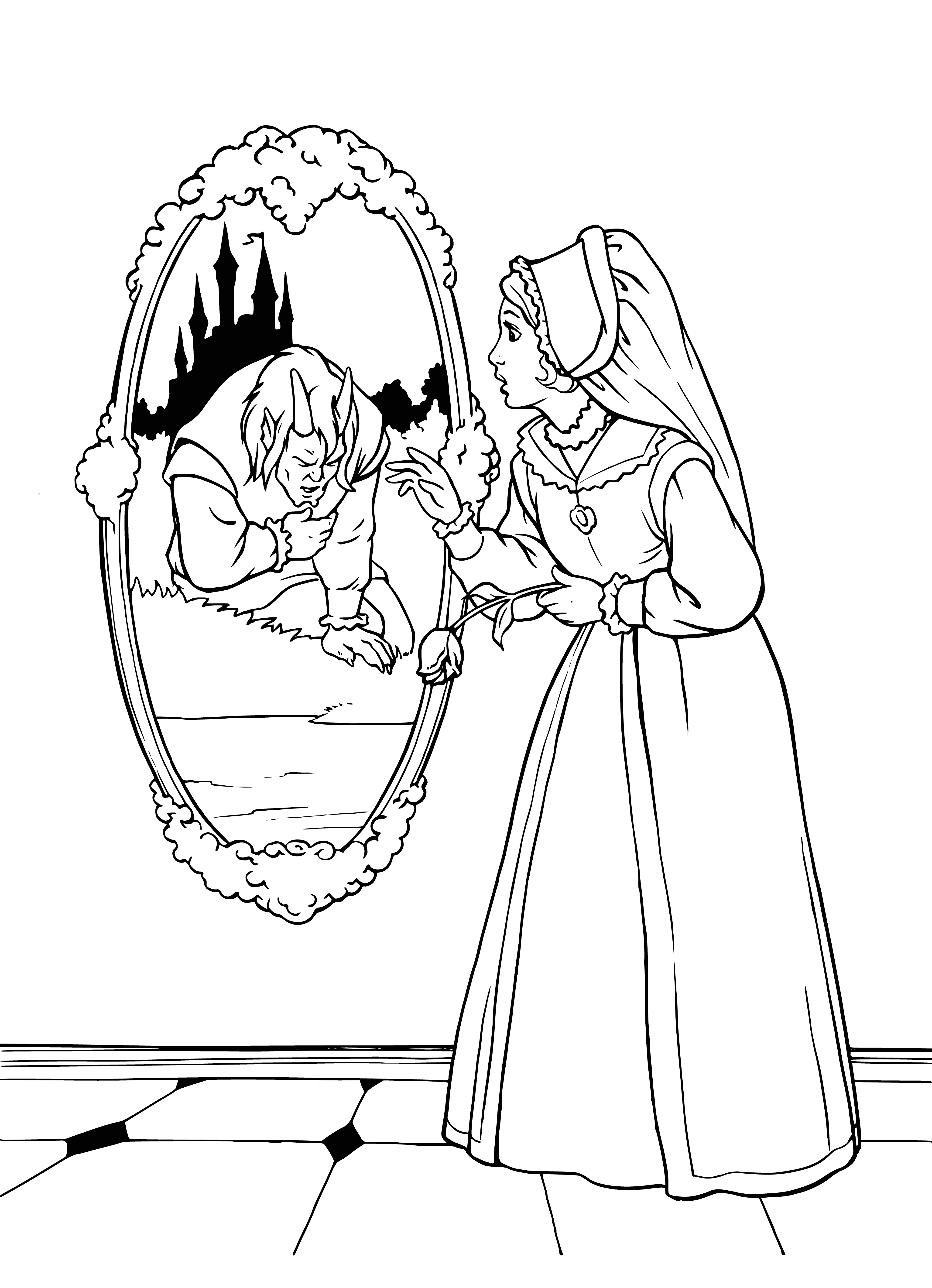 A monster coloring page