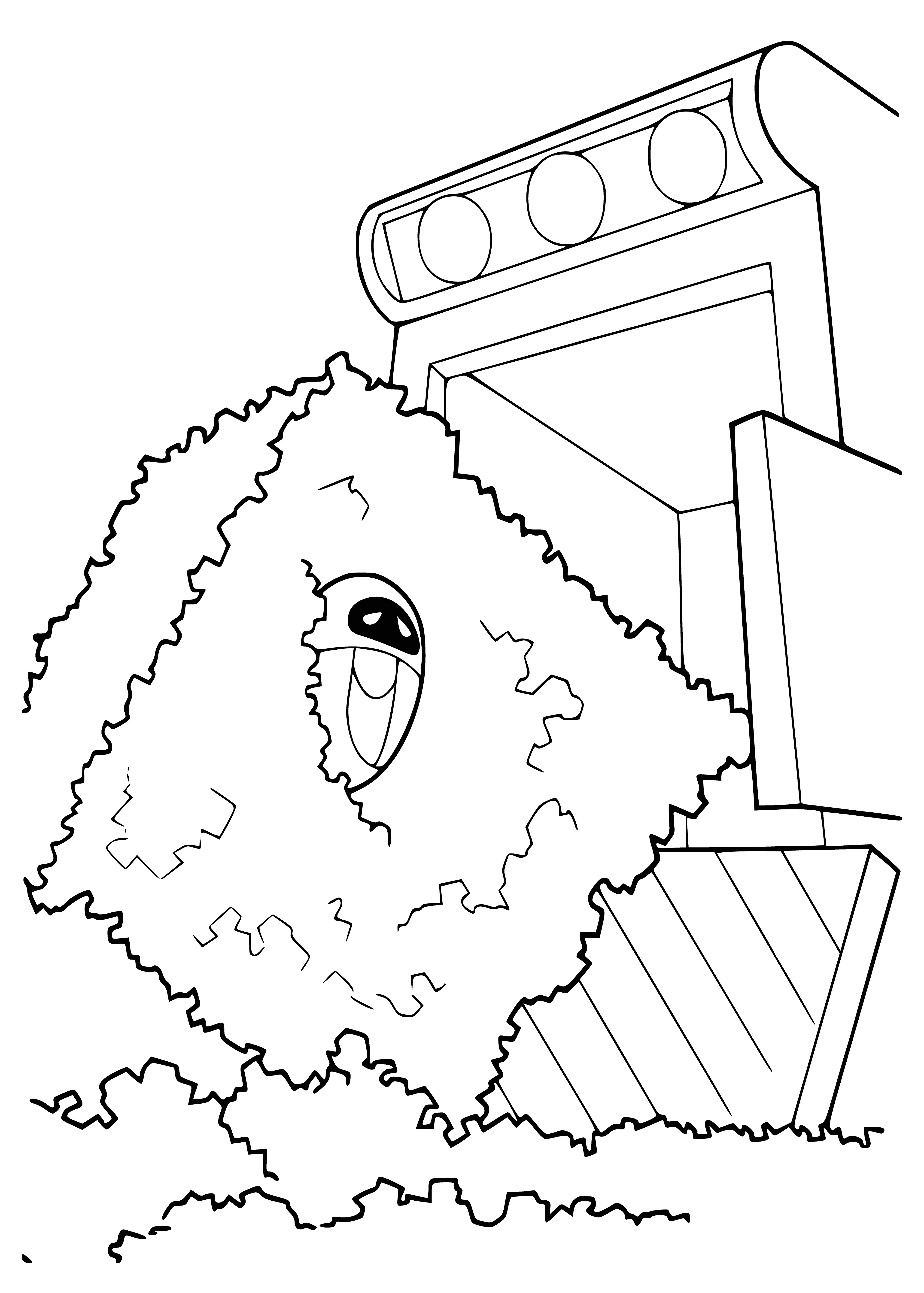 Waste disposal coloring page