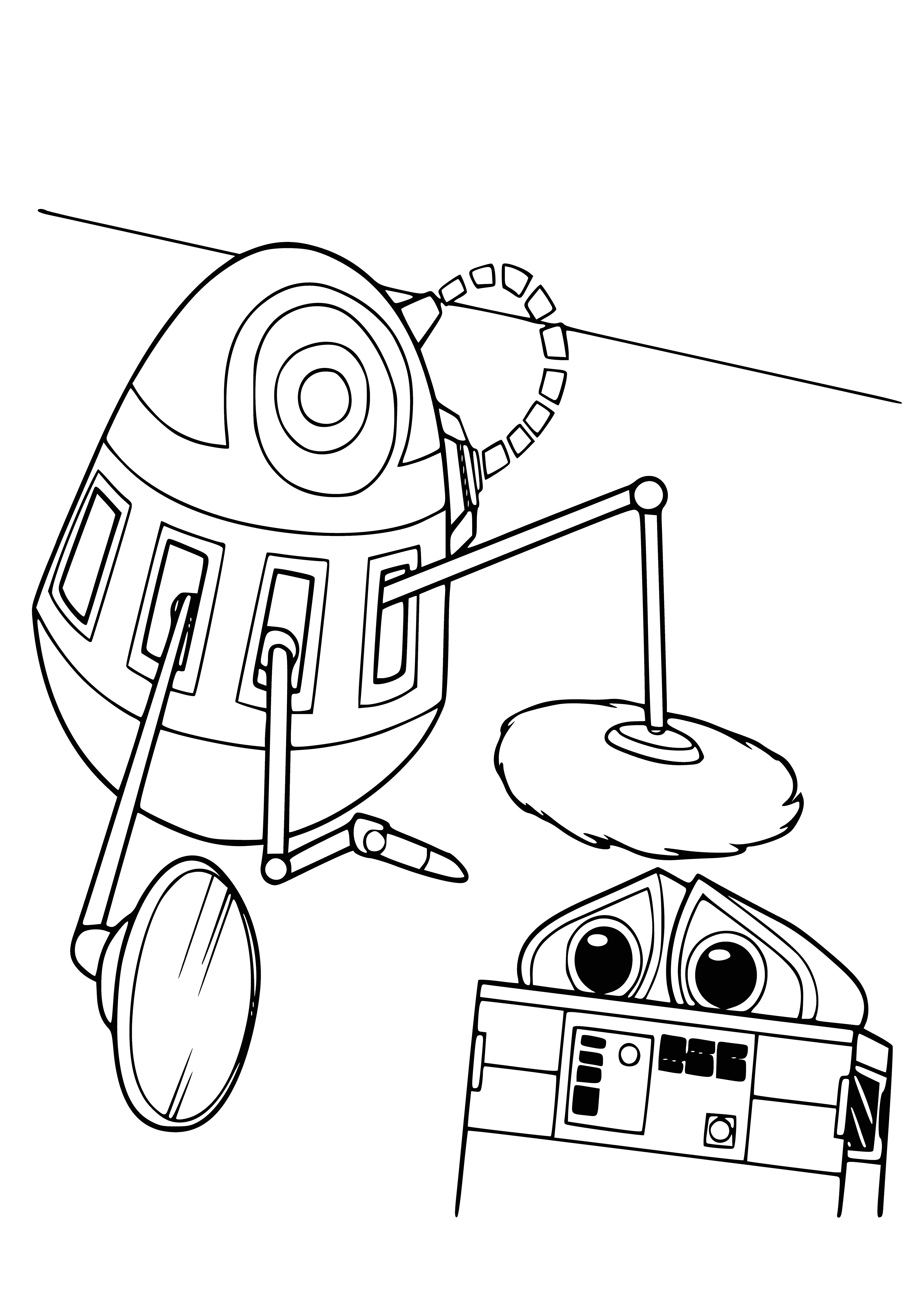 Robot and Valley coloring page