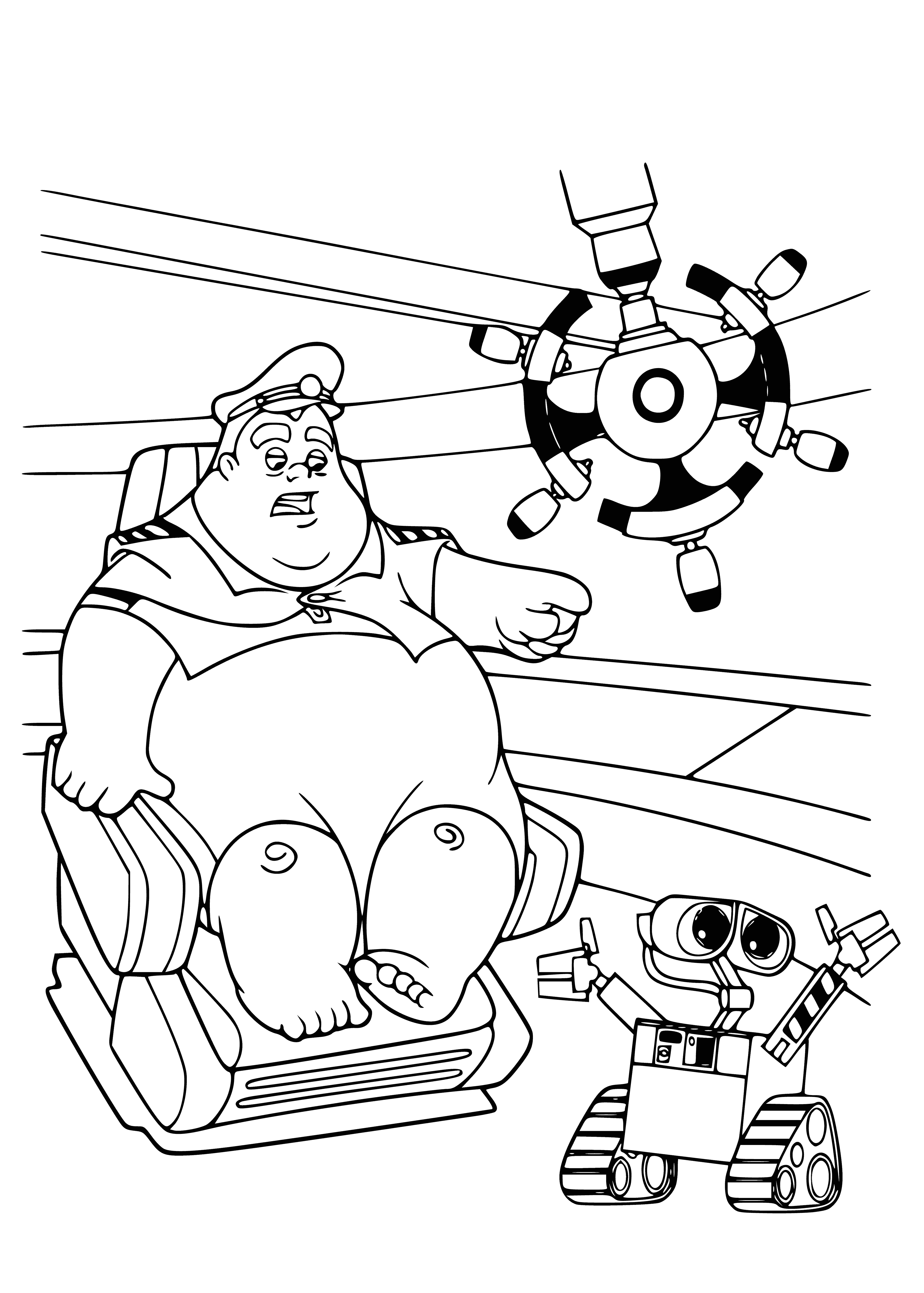Captain and Valley coloring page