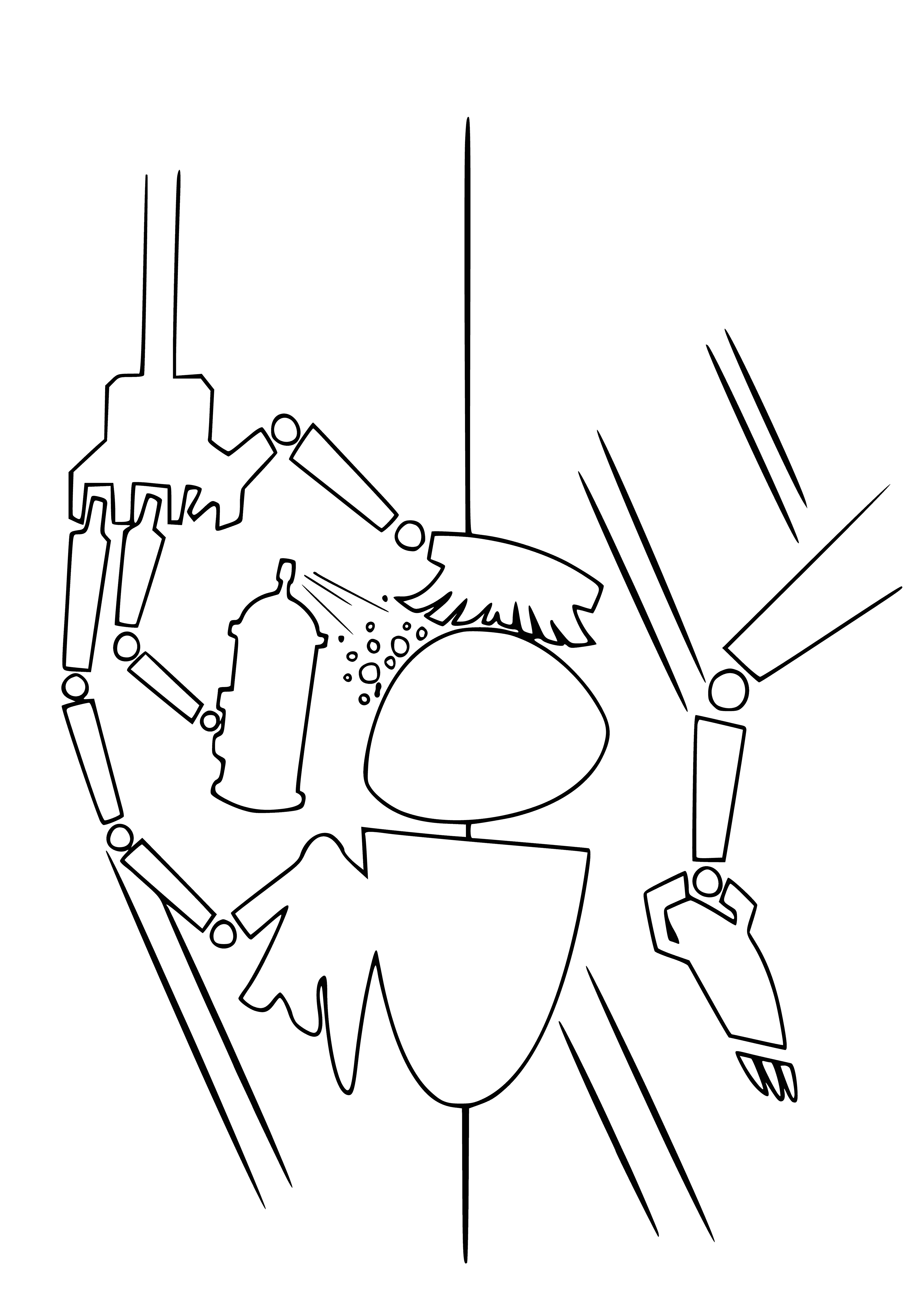 Washing, cleaning coloring page