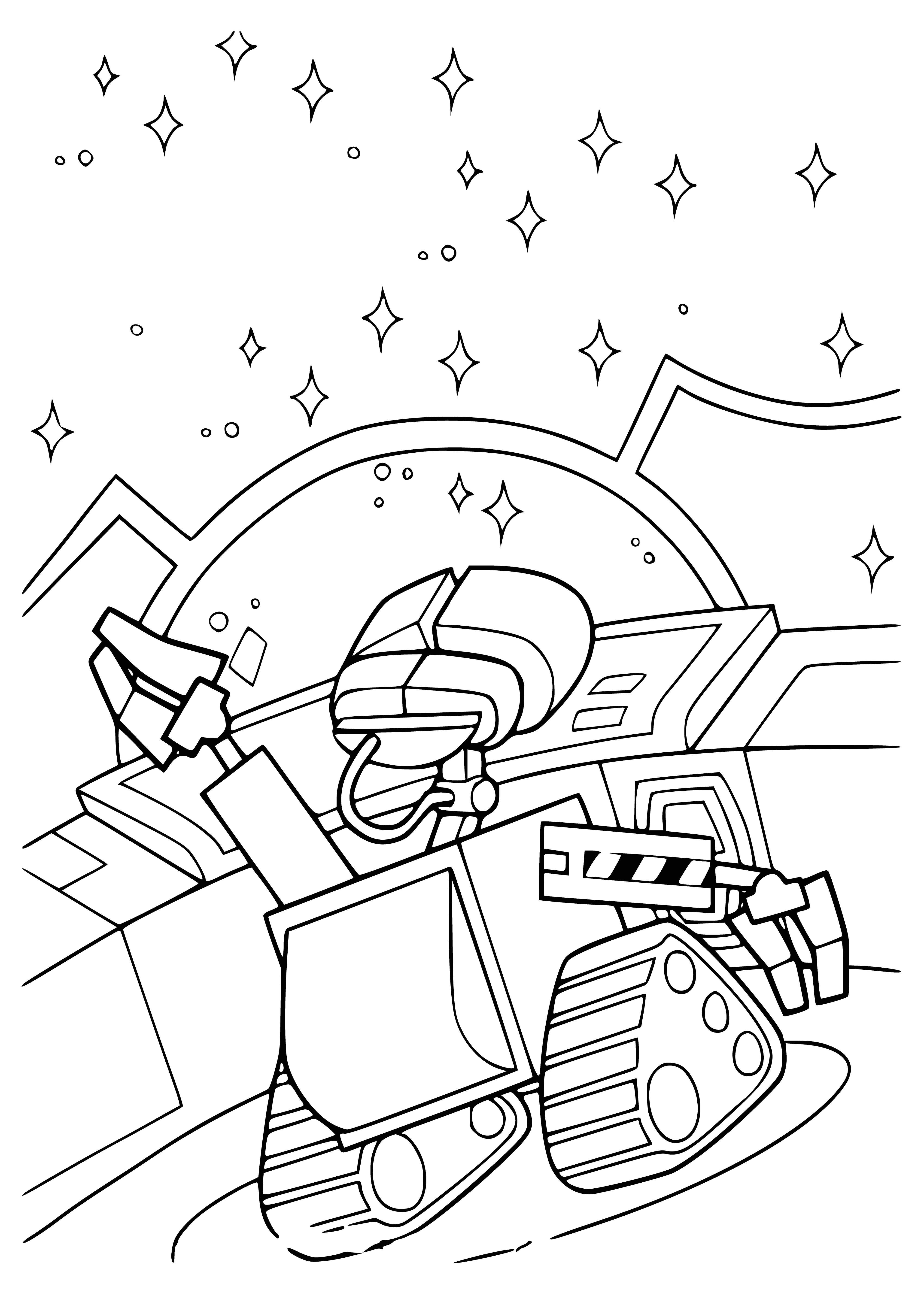 Valley and stars coloring page