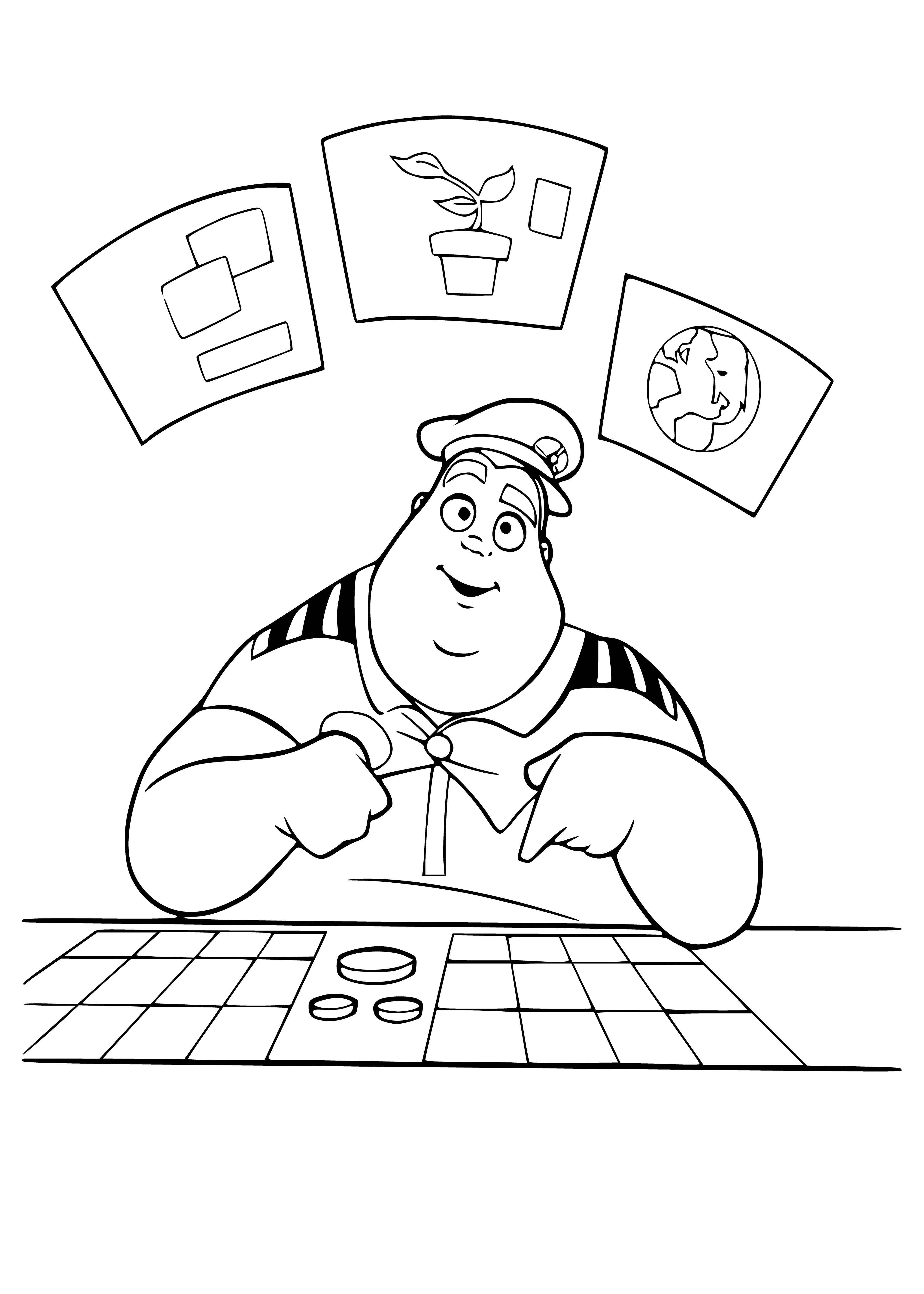 Captain of the ship coloring page