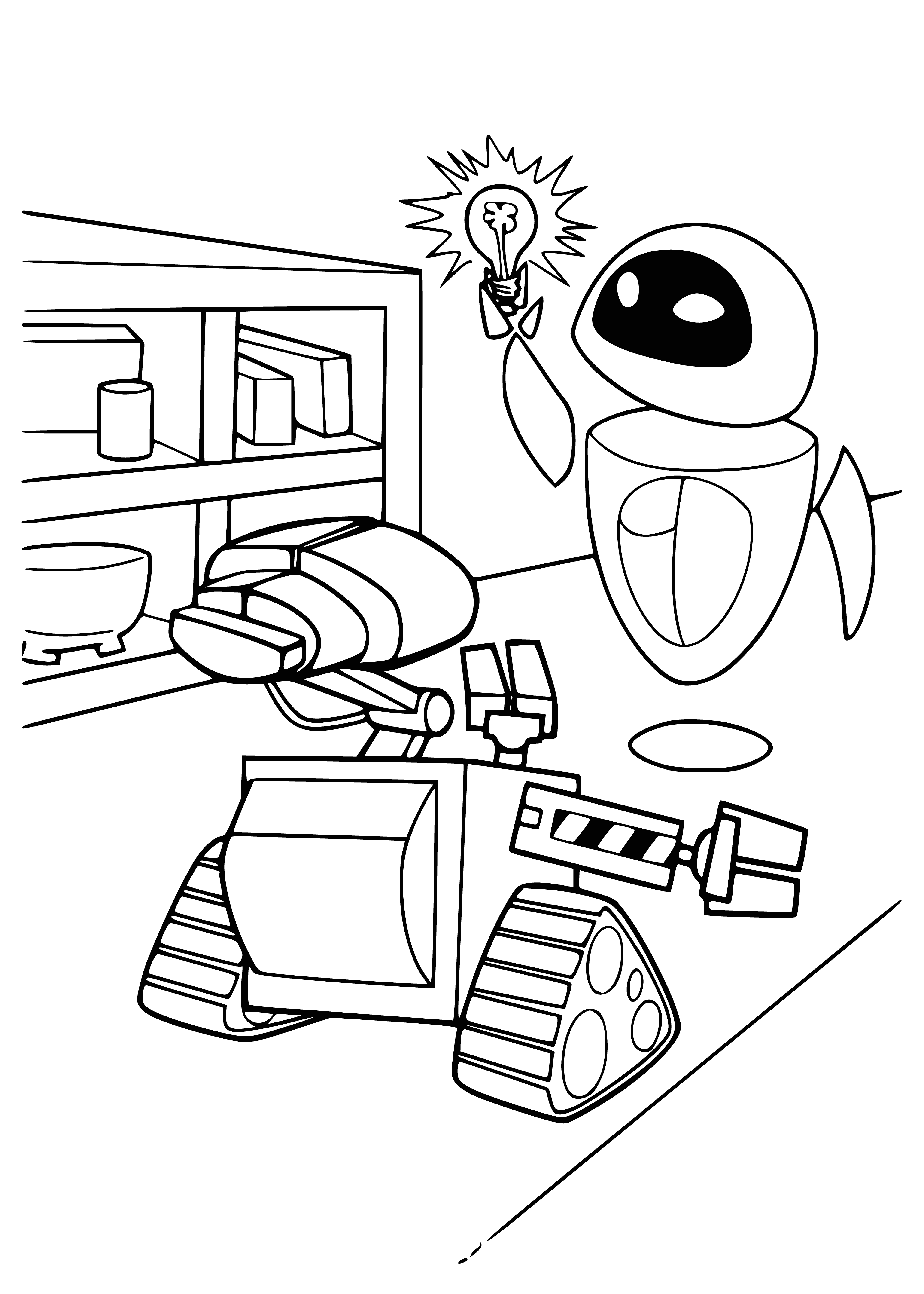 Eve visiting coloring page