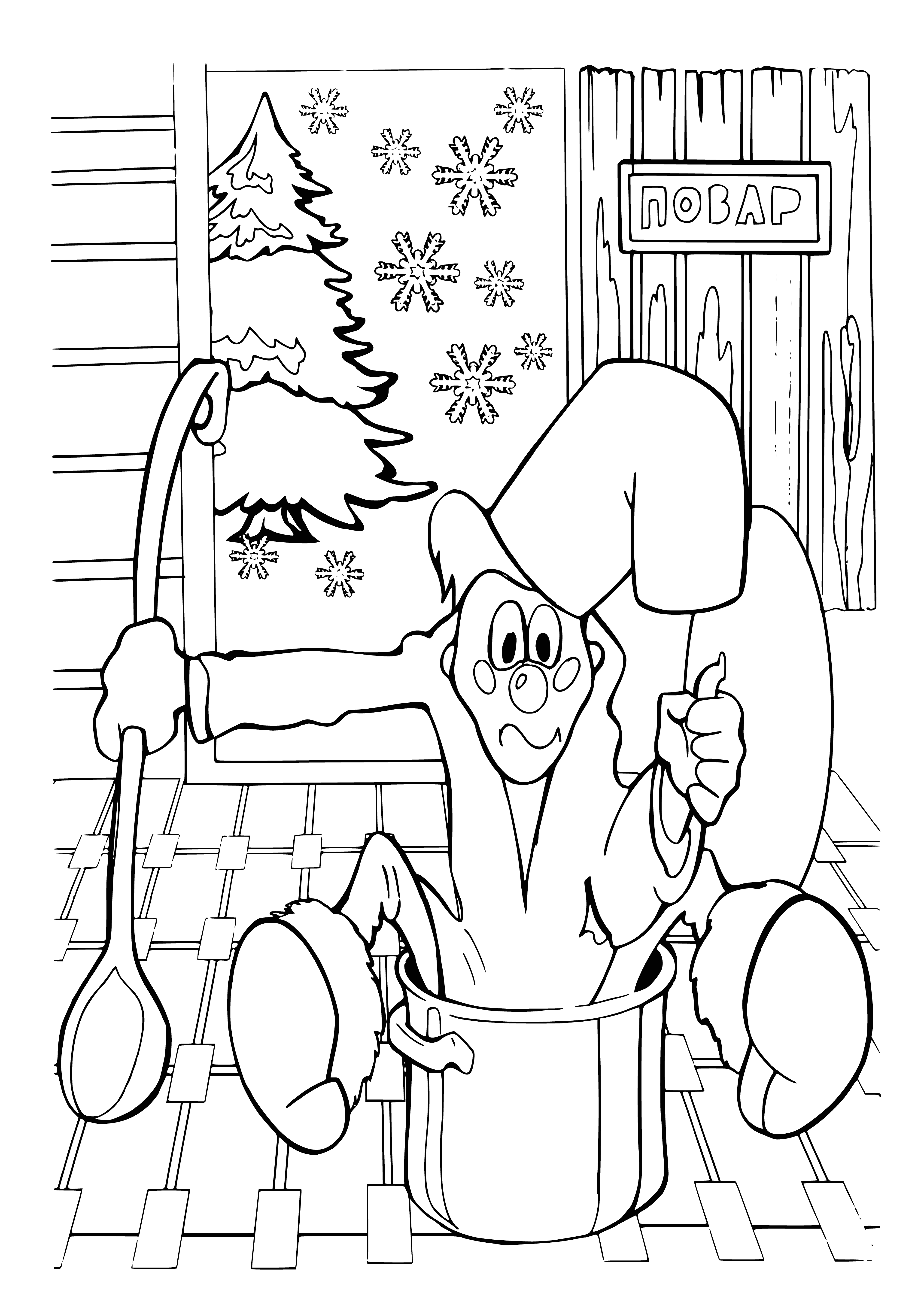 coloring page: Umkas are cooks who make scrumptious meals with minimal ingredients efficiently & organizationally, typically for a family/group.