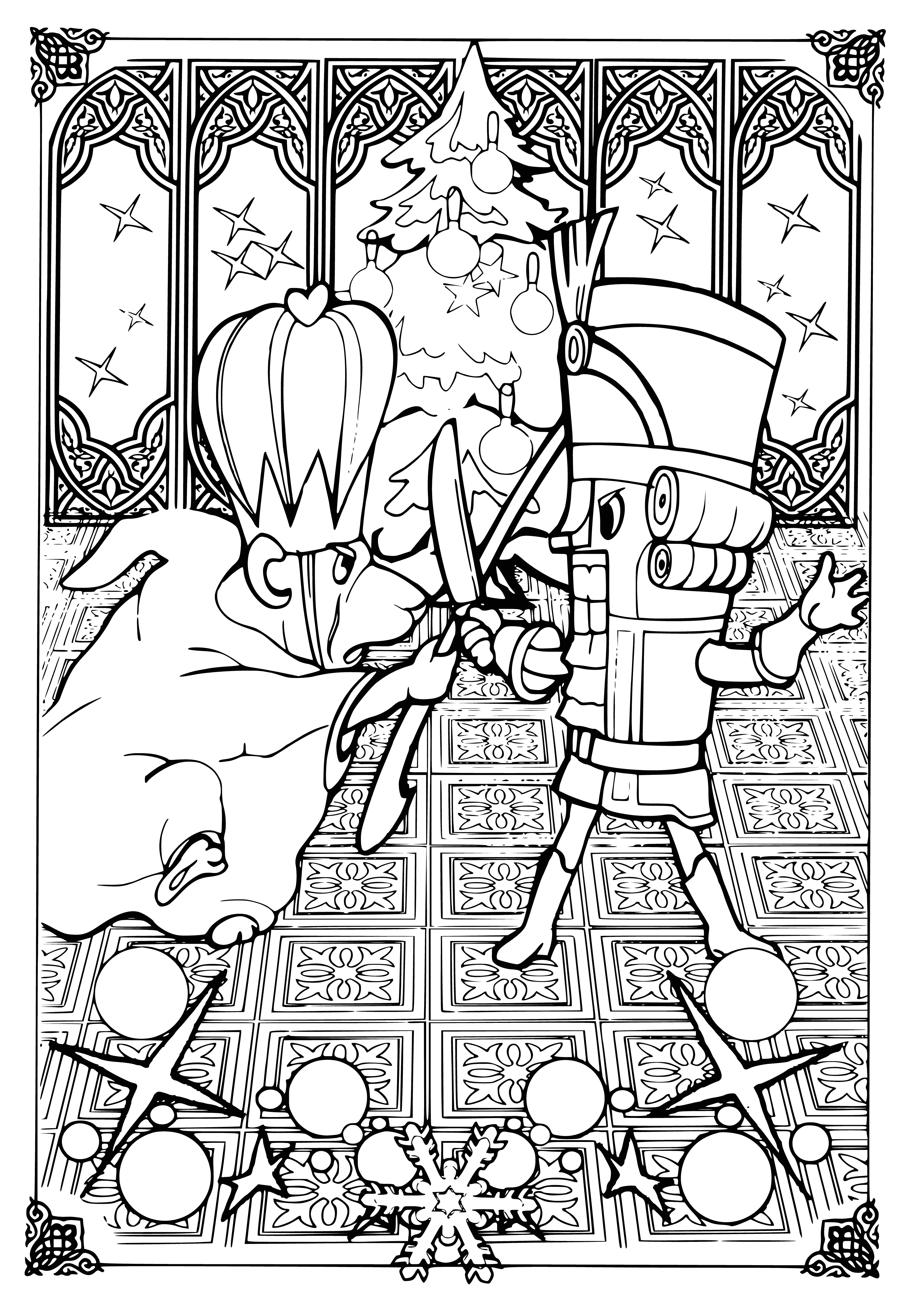 Fare Kral ve Fındıkkıran boyama sayfası