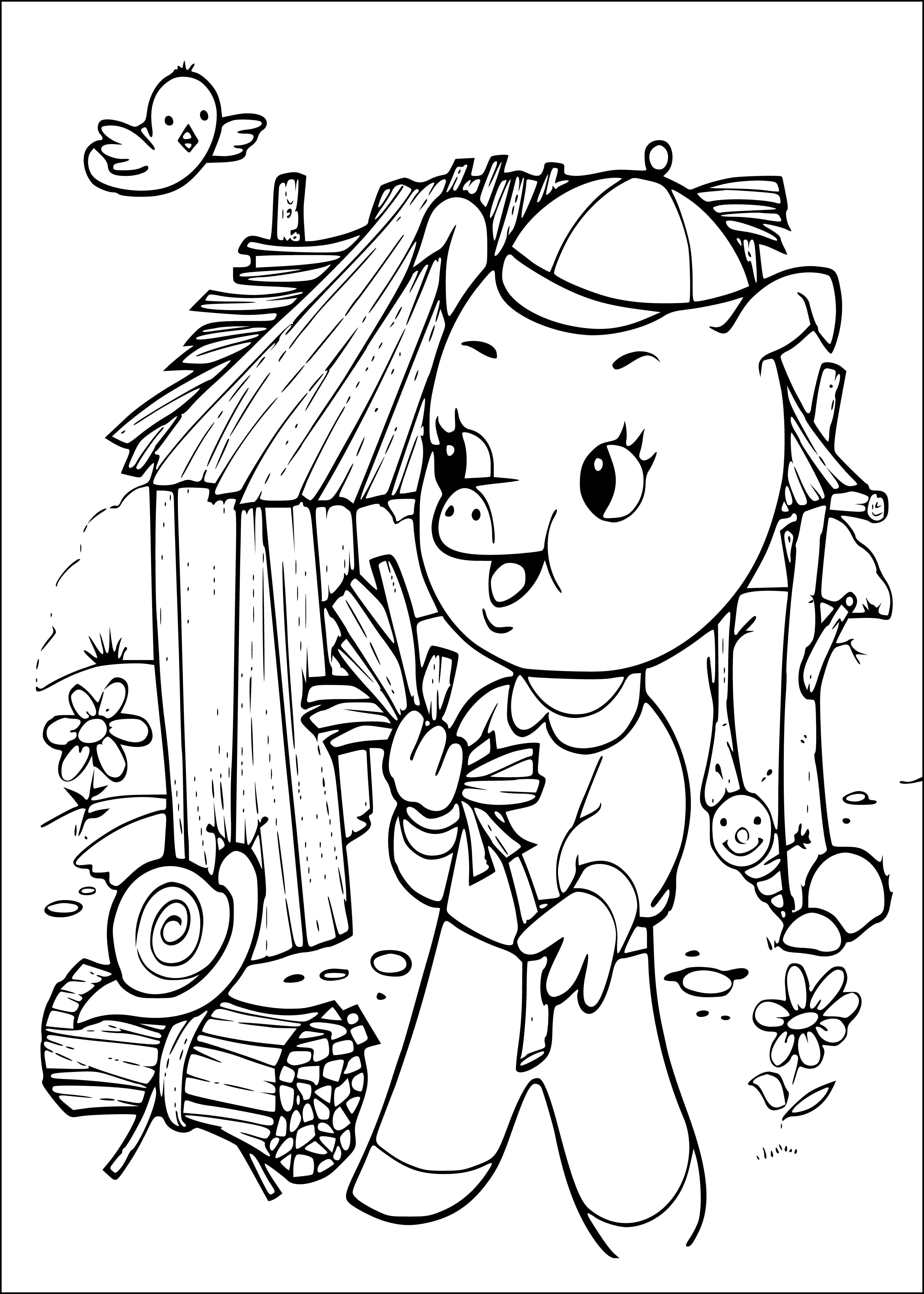 House of branches coloring page