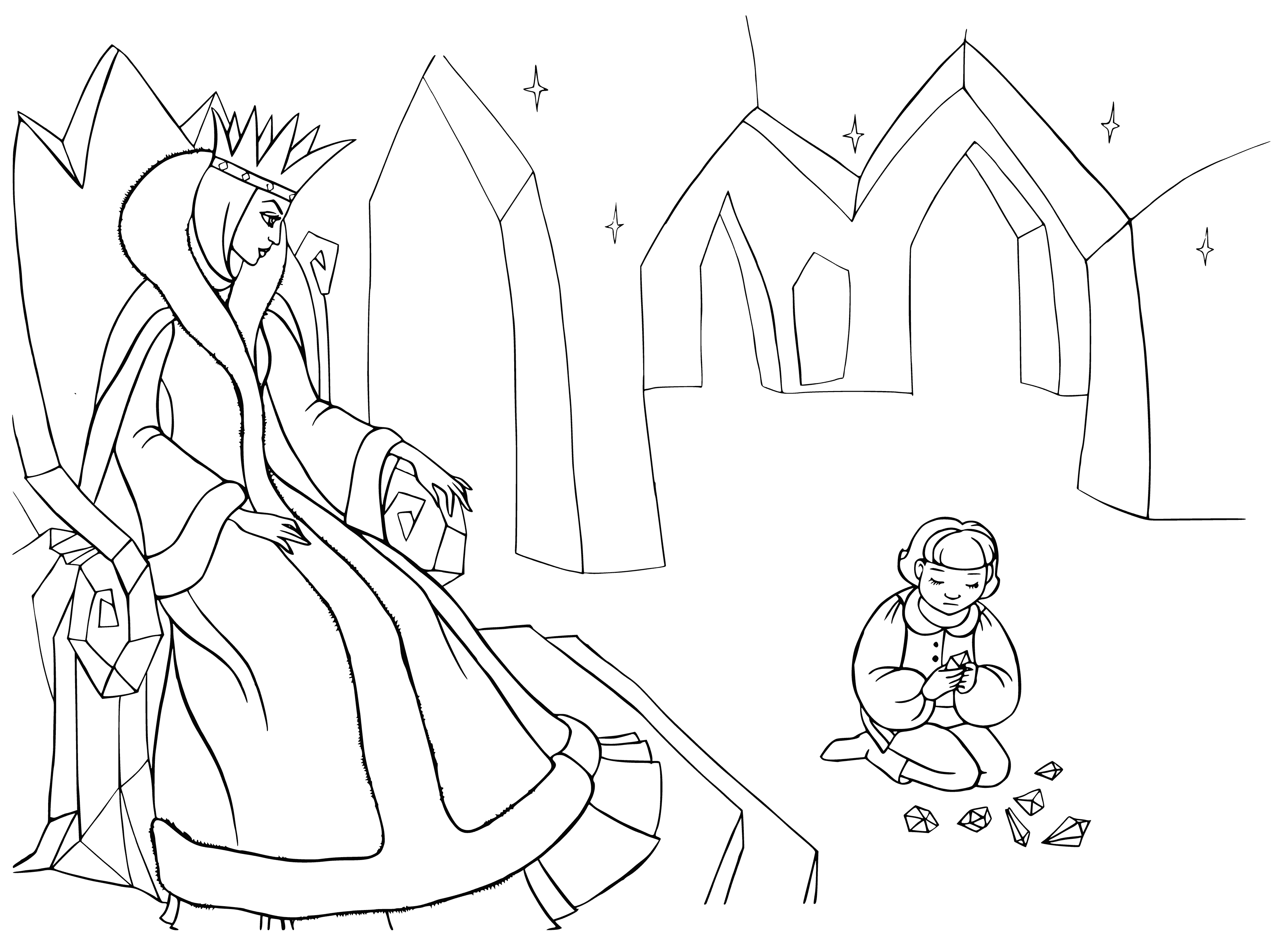 The Snow Queen coloring page