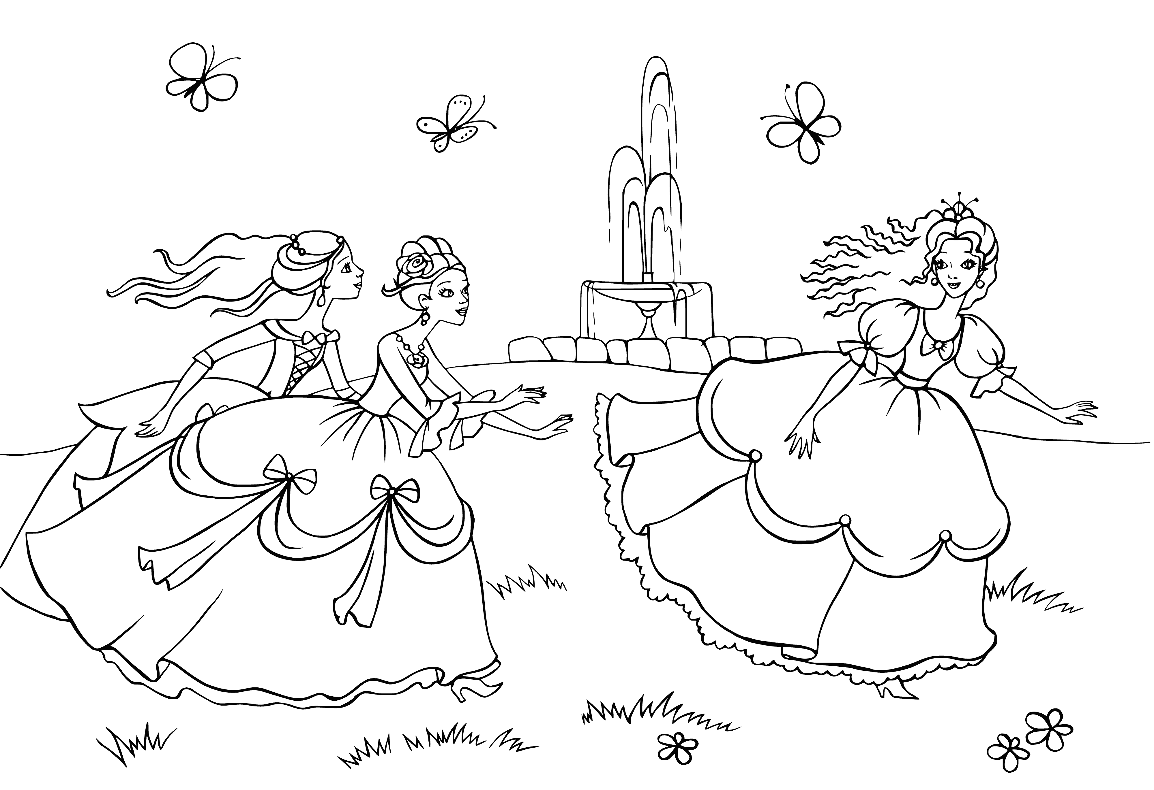 Princess games coloring page