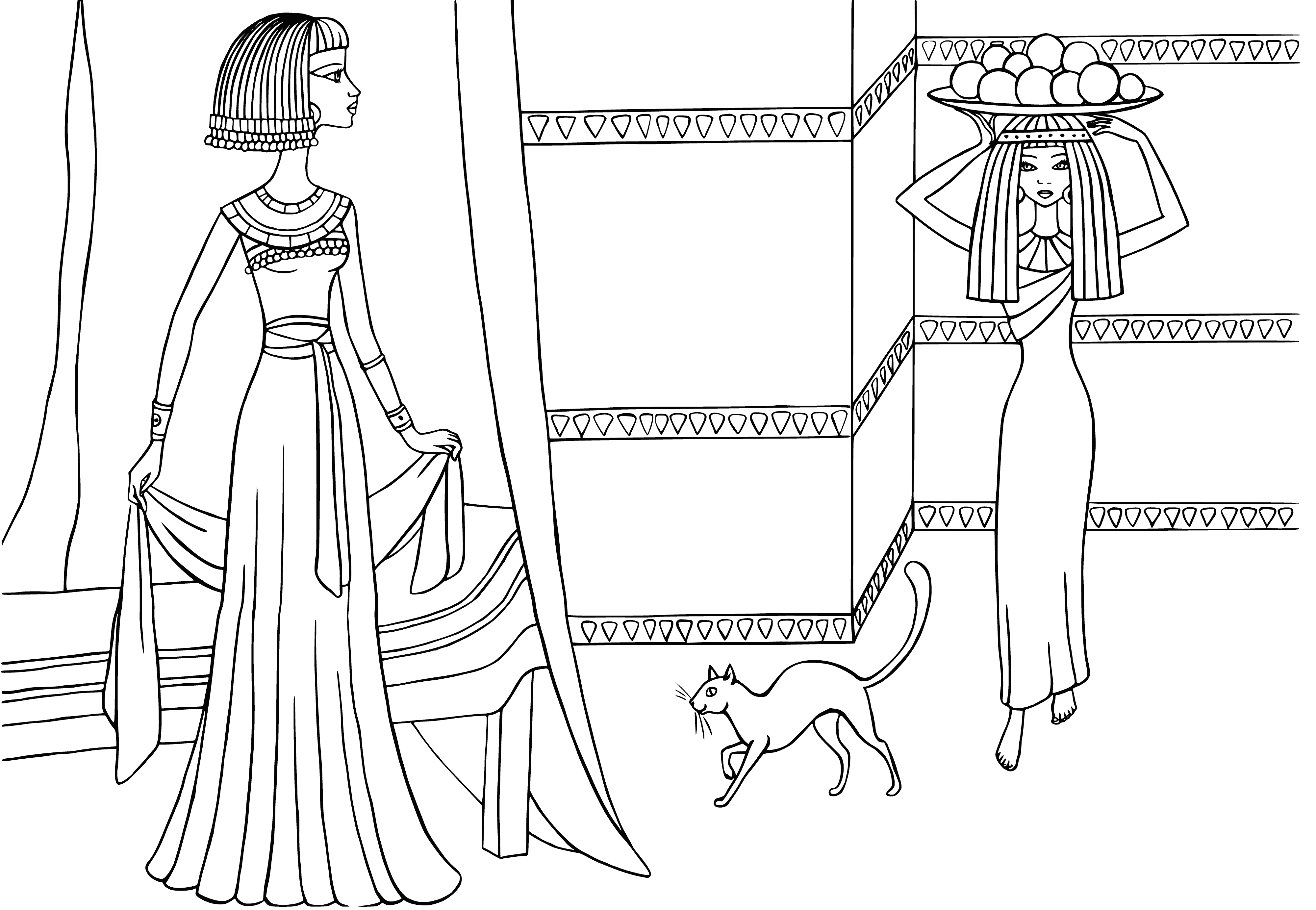 In ancient egypt coloring page