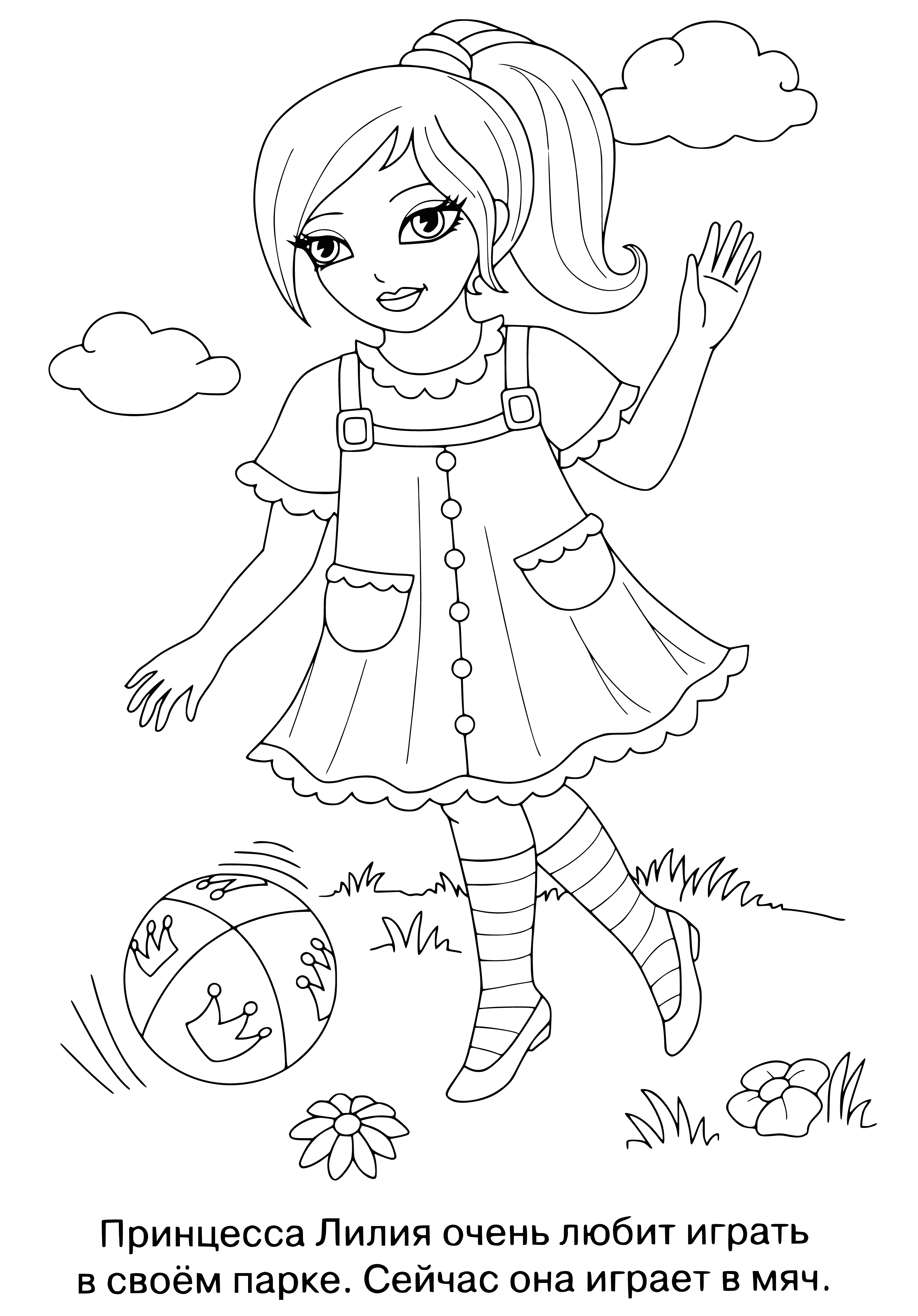 Princess lily coloring page