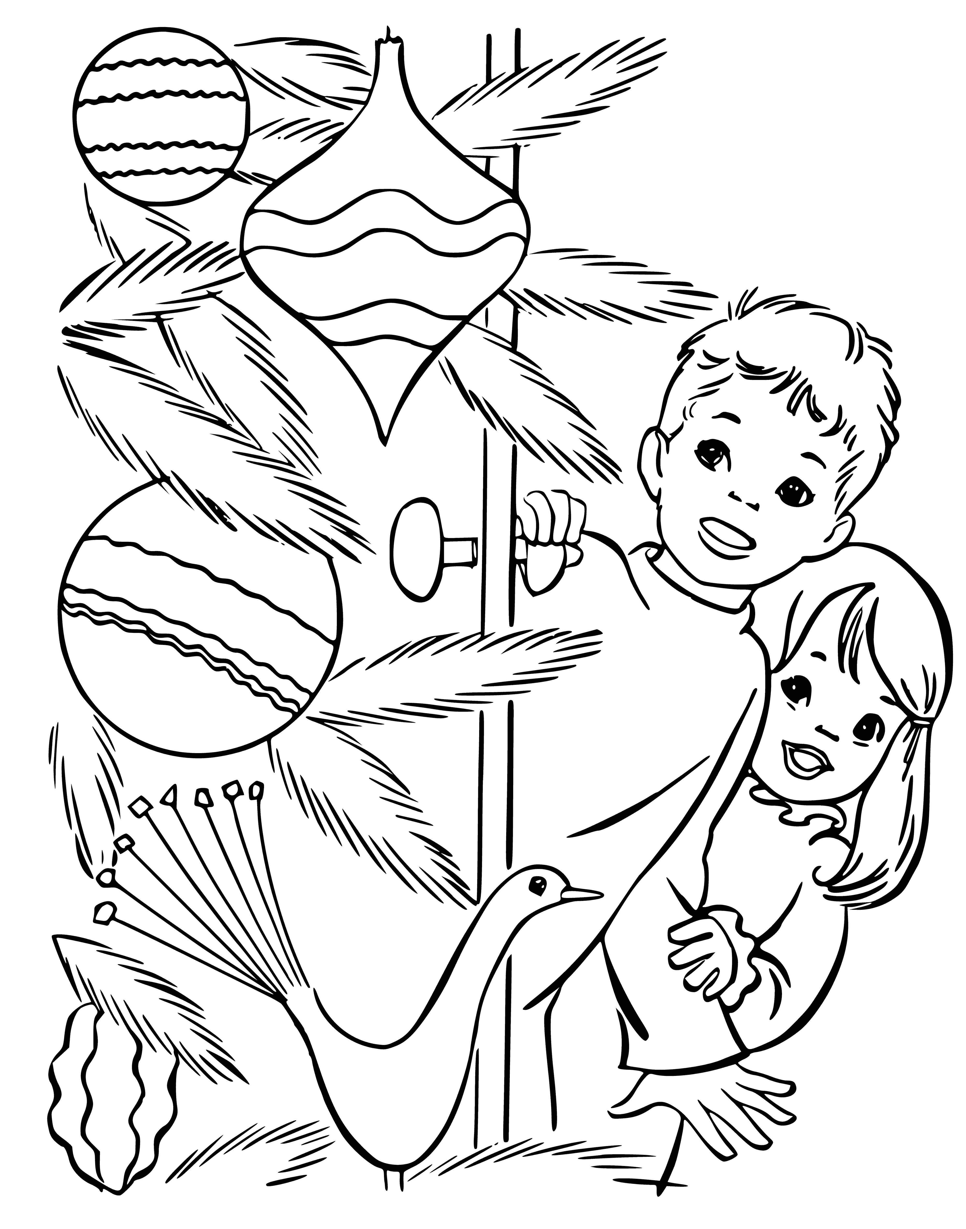 Children enjoy toys at the door of the holiday