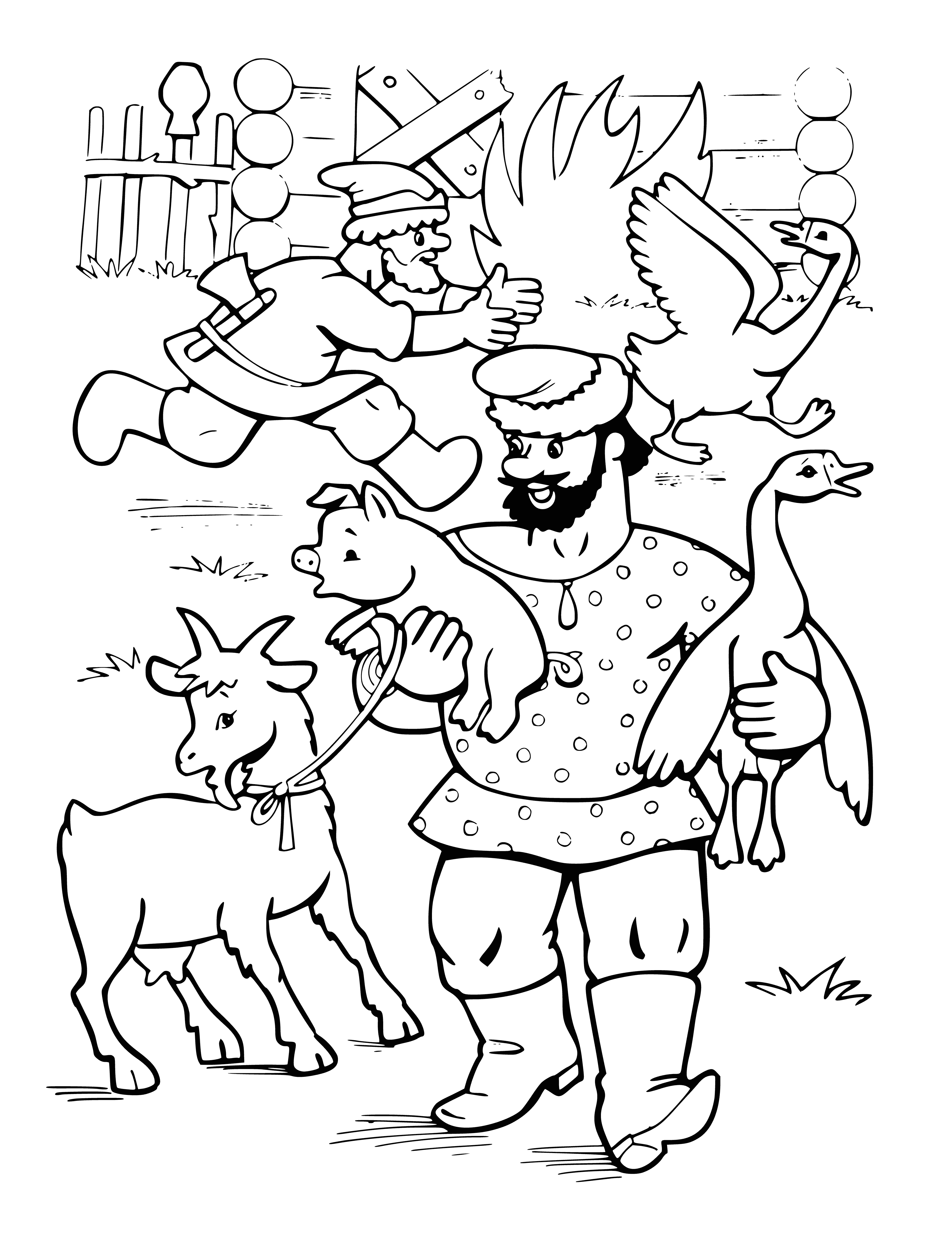 Robbery and robbery coloring page
