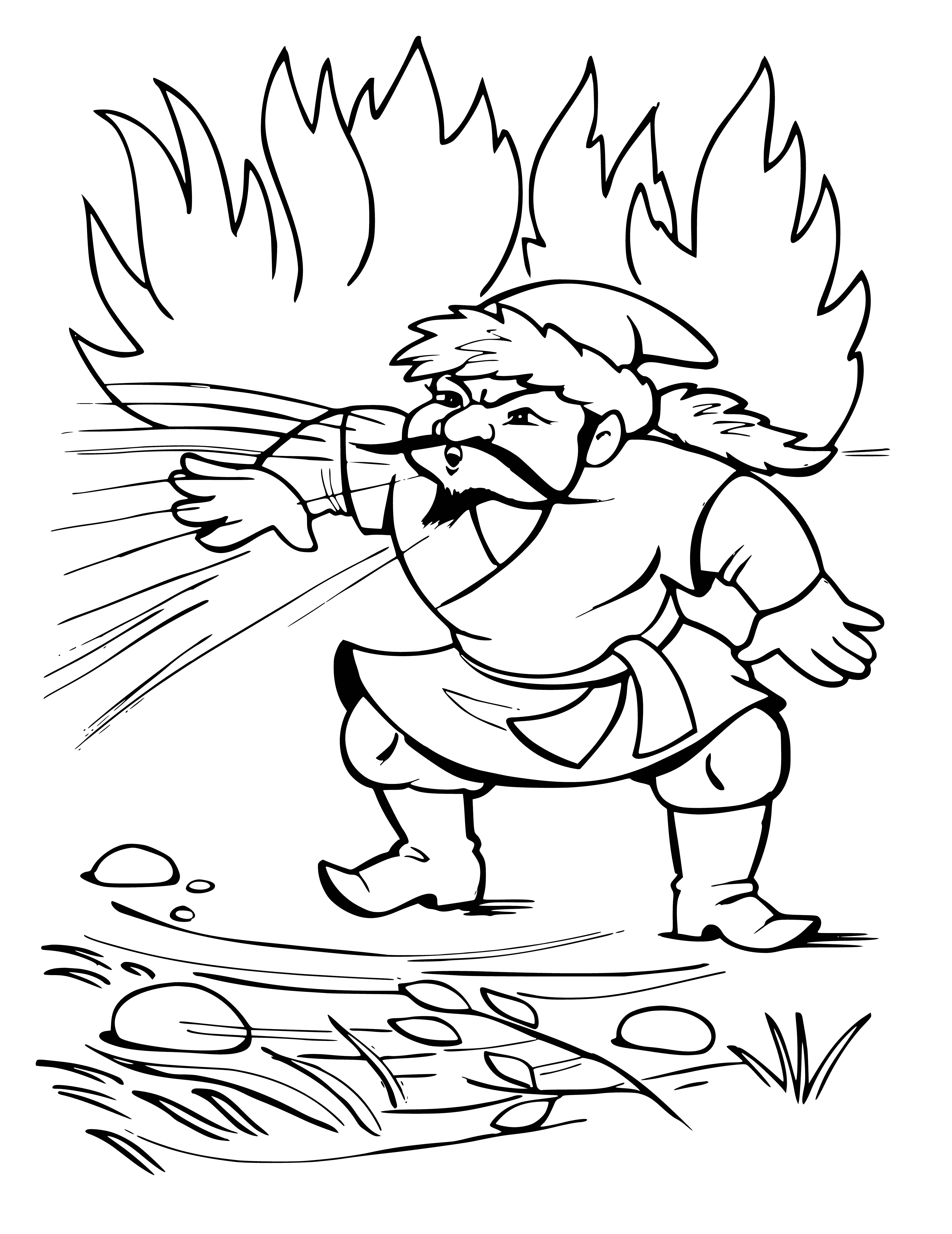 Nightingale whistled coloring page