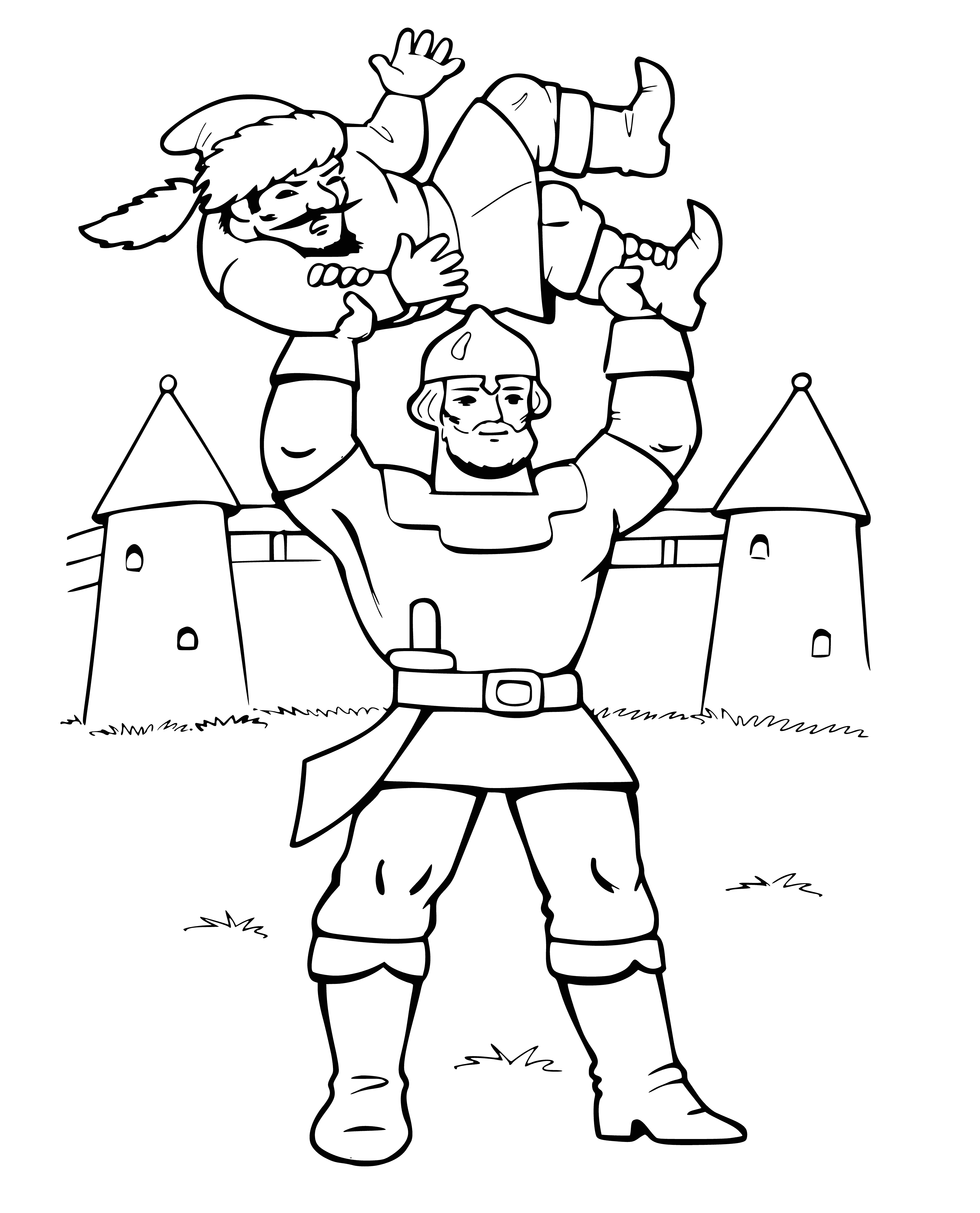 Ilya is very strong coloring page