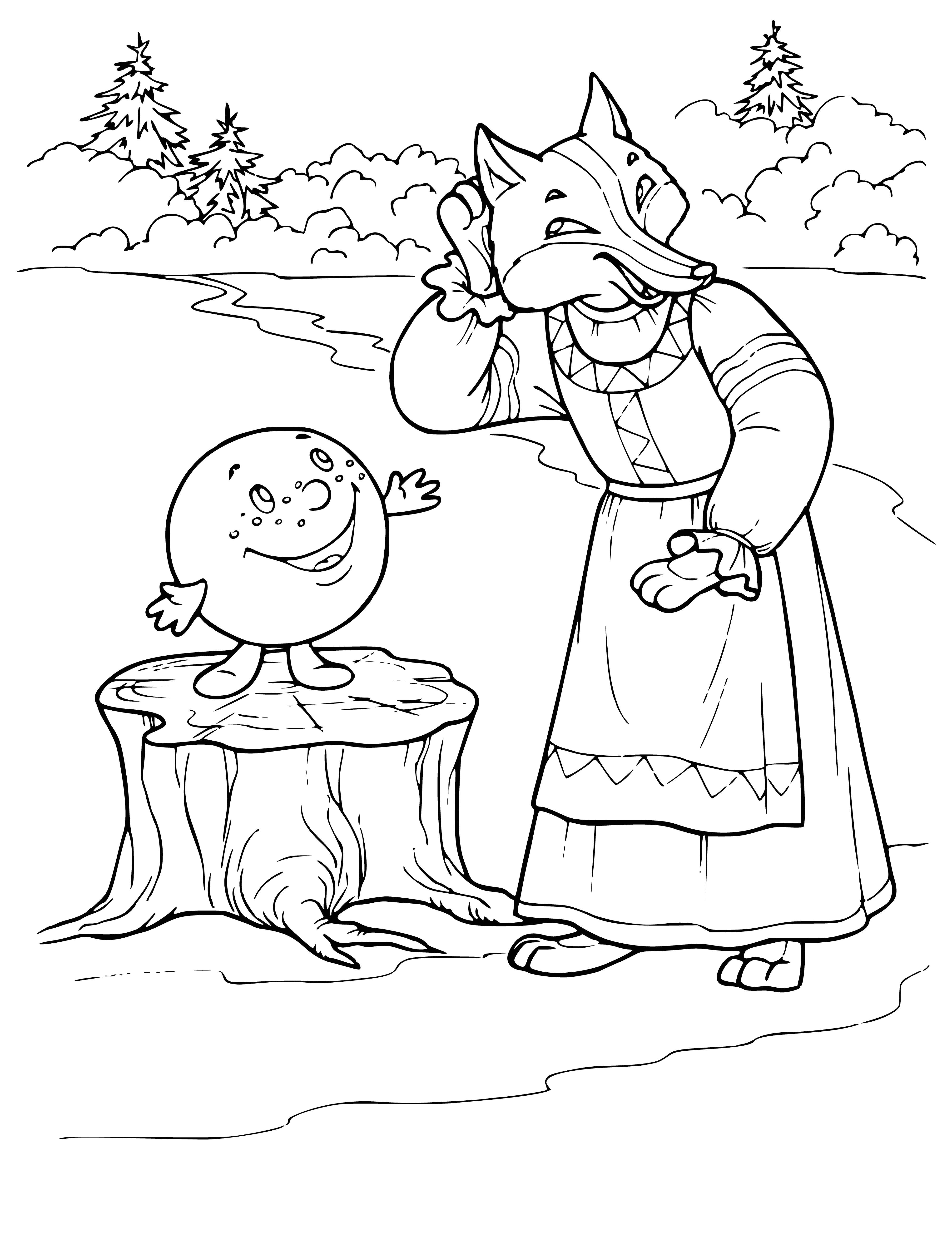 coloring page: A fox stands on hind legs wearing a red coat with a white fur collar, slyly holding a book. #coloringpage
