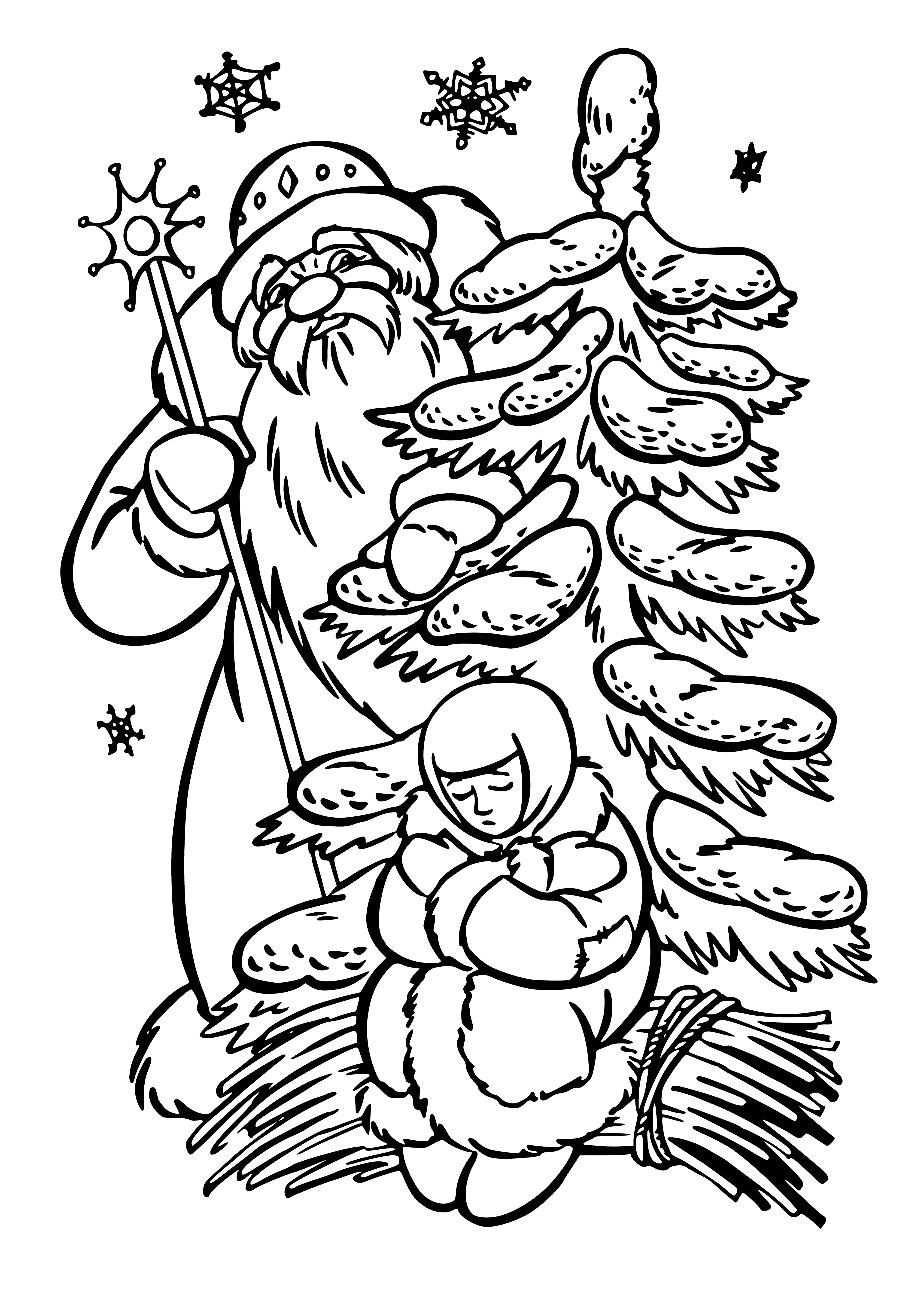 Frosty coloring page